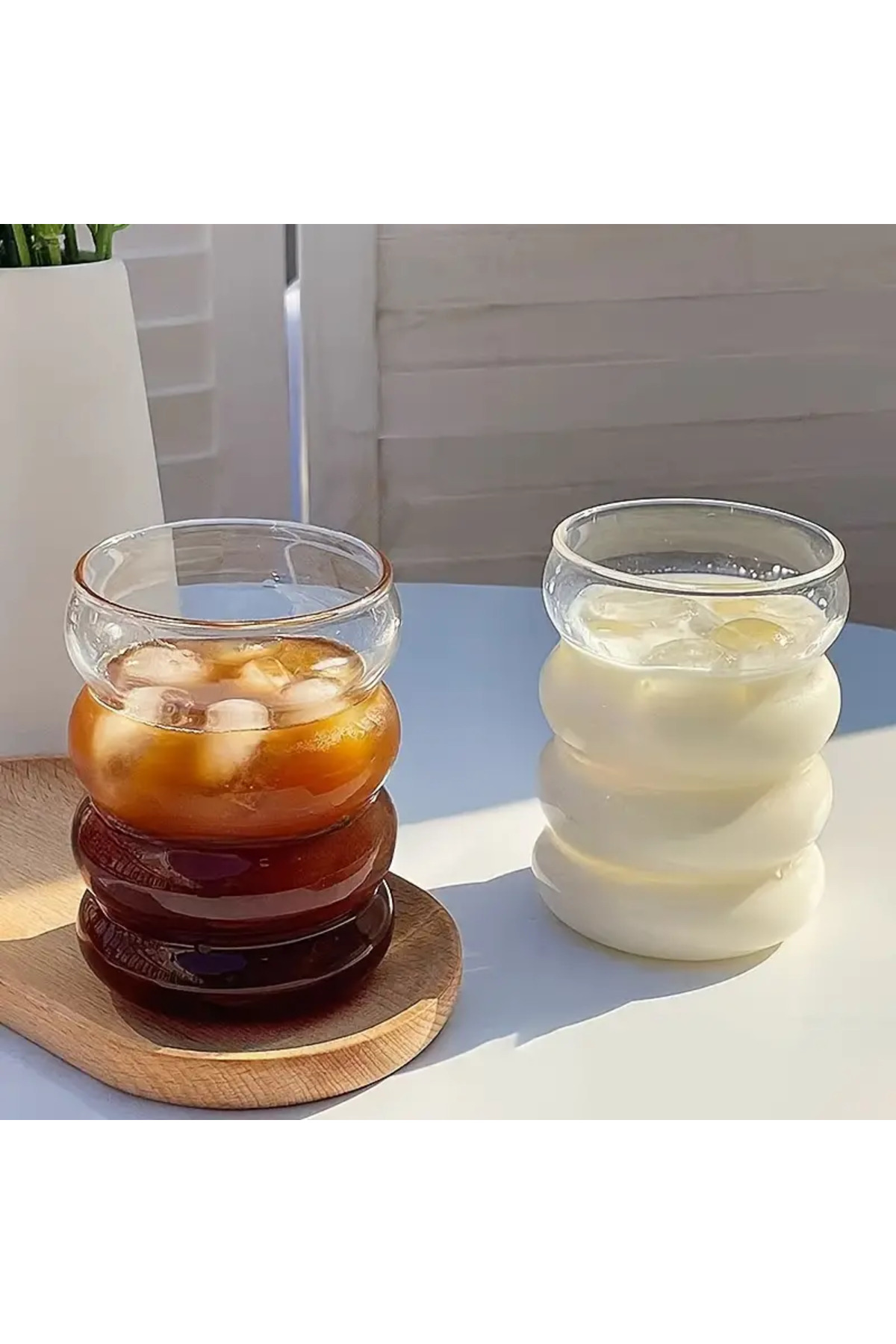 Heat Resistant Borosilicate Glass Ribbon Shaped Cup | Coffee And Serving Cup