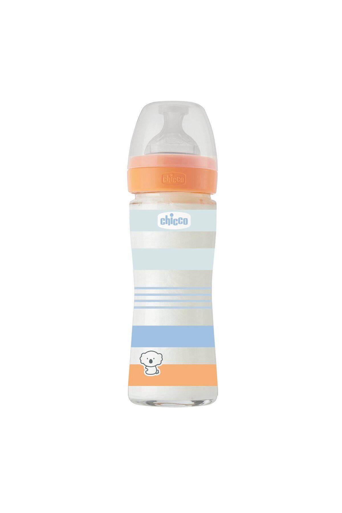 Chicco БУТЫЛКА WB GLASS ORANGE BOY 240 SLOW SIL 00028721210000