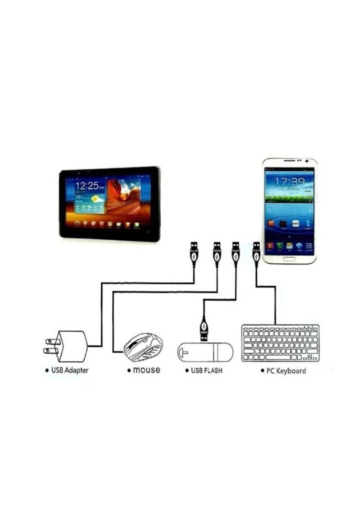 Usb girişi Micro android girişe Dönüştürücü - Klavye Mouse Joystick Telefona Bağlama - 4