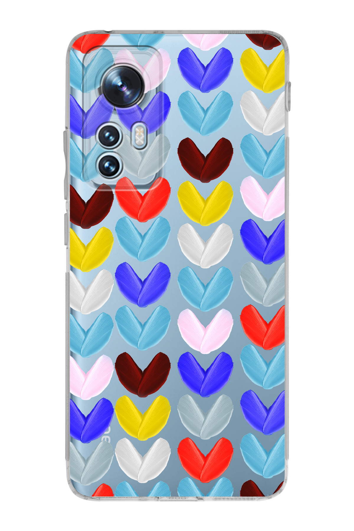 Mi 12 Lite ile Uyumlu Water Color 1  Kamera Korumalı Şeffaf  Kılıf