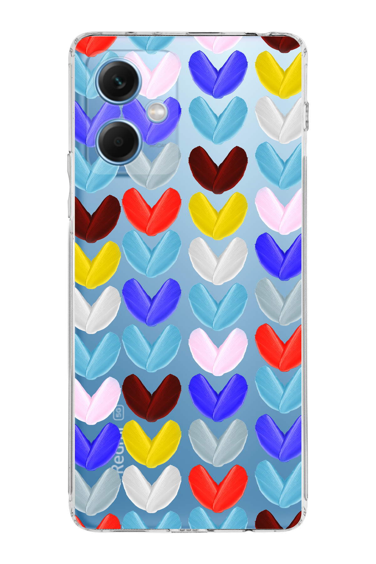 Xiaomi Redmi Note 12 4G ile Uyumlu Water Color 1  Kamera Korumalı Şeffaf  Kılıf