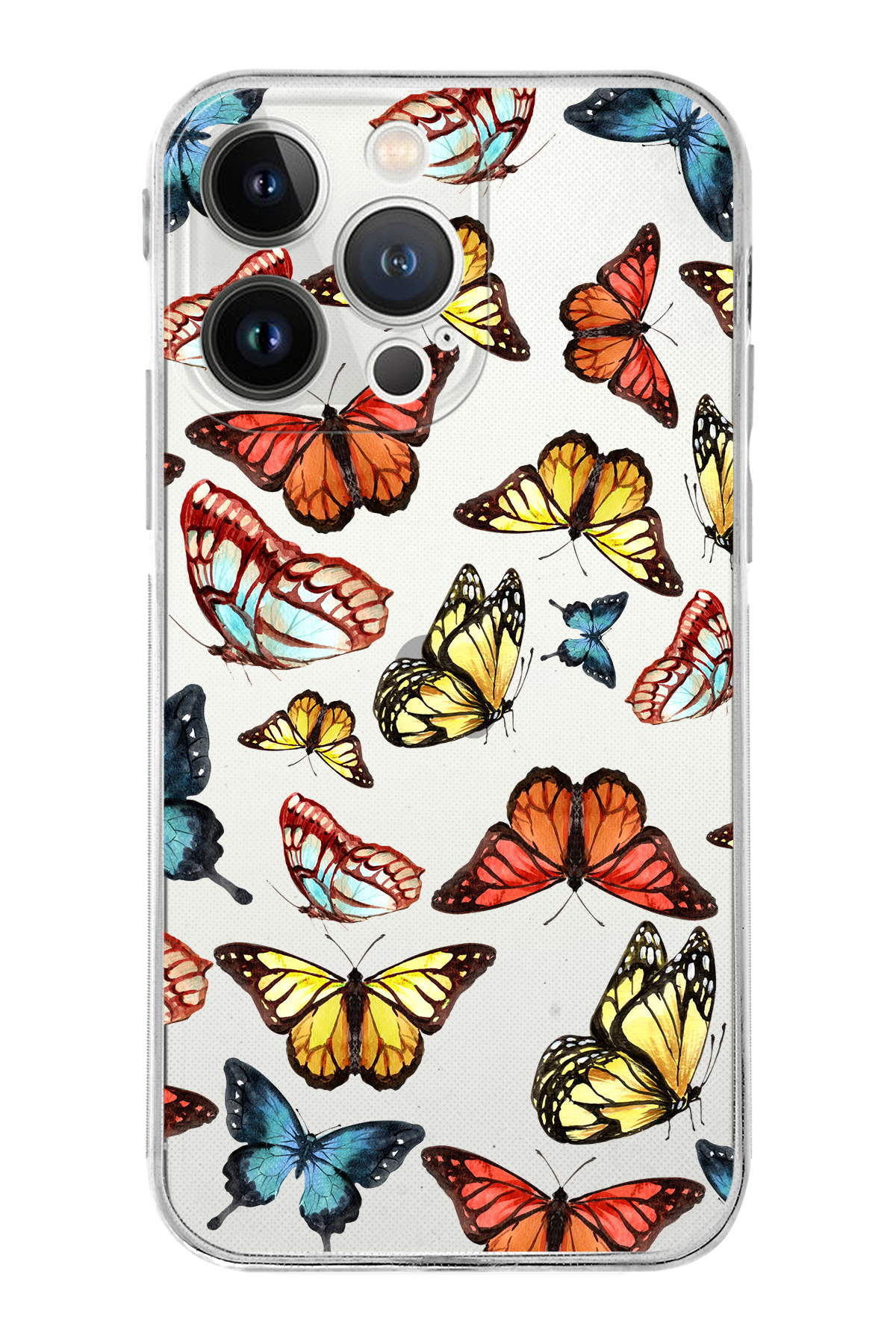 iPhone 13 Pro ile Uyumlu Water Color 2  Kamera Korumalı Şeffaf  Kılıf