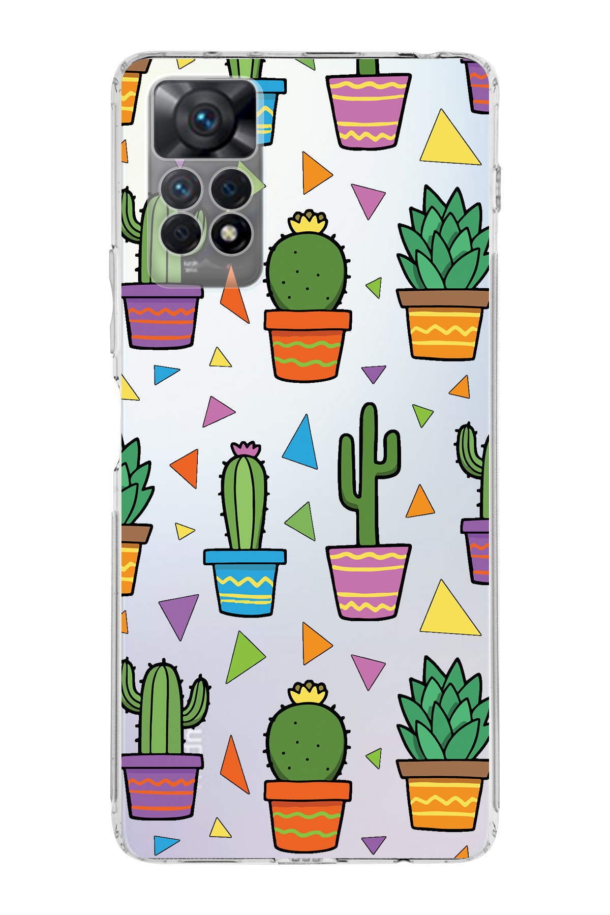 Xiaomi Redmi Note 11 Pro ile Uyumlu Water Color 4  Kamera Korumalı Şeffaf  Kılıf