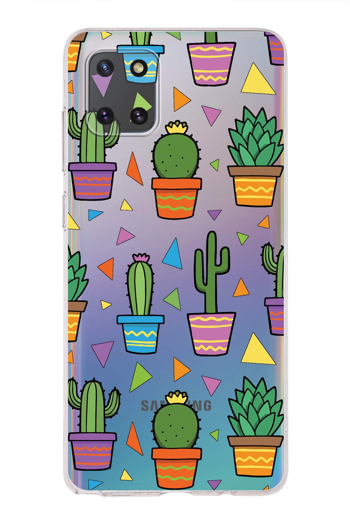 Samsung Galaxy Note 10 Lite ile Uyumlu Water Color 4  Kamera Korumalı Şeffaf  Kılıf