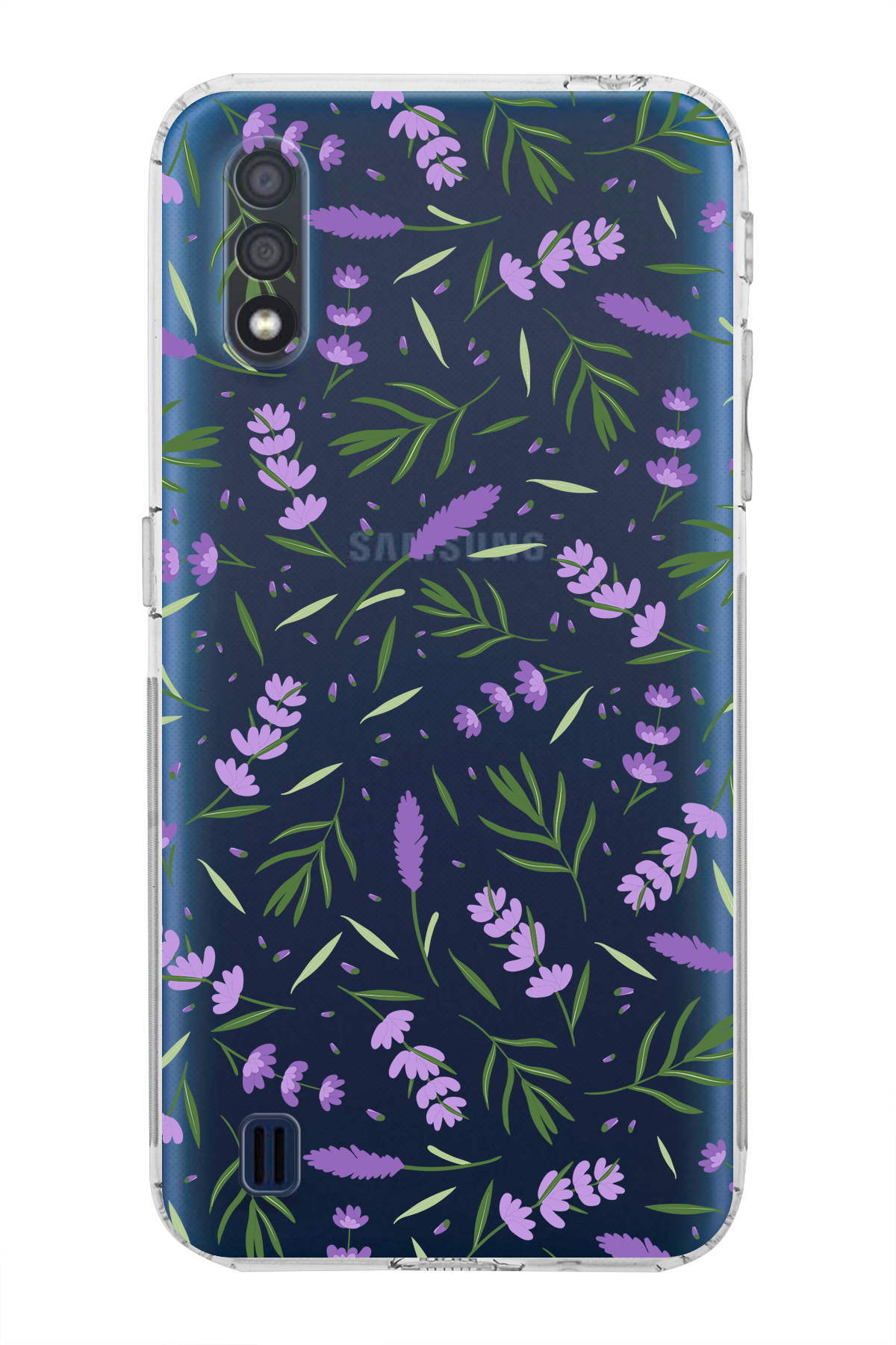 Samsung Galaxy A01 ile Uyumlu Water Color 3  Kamera Korumalı Şeffaf  Kılıf