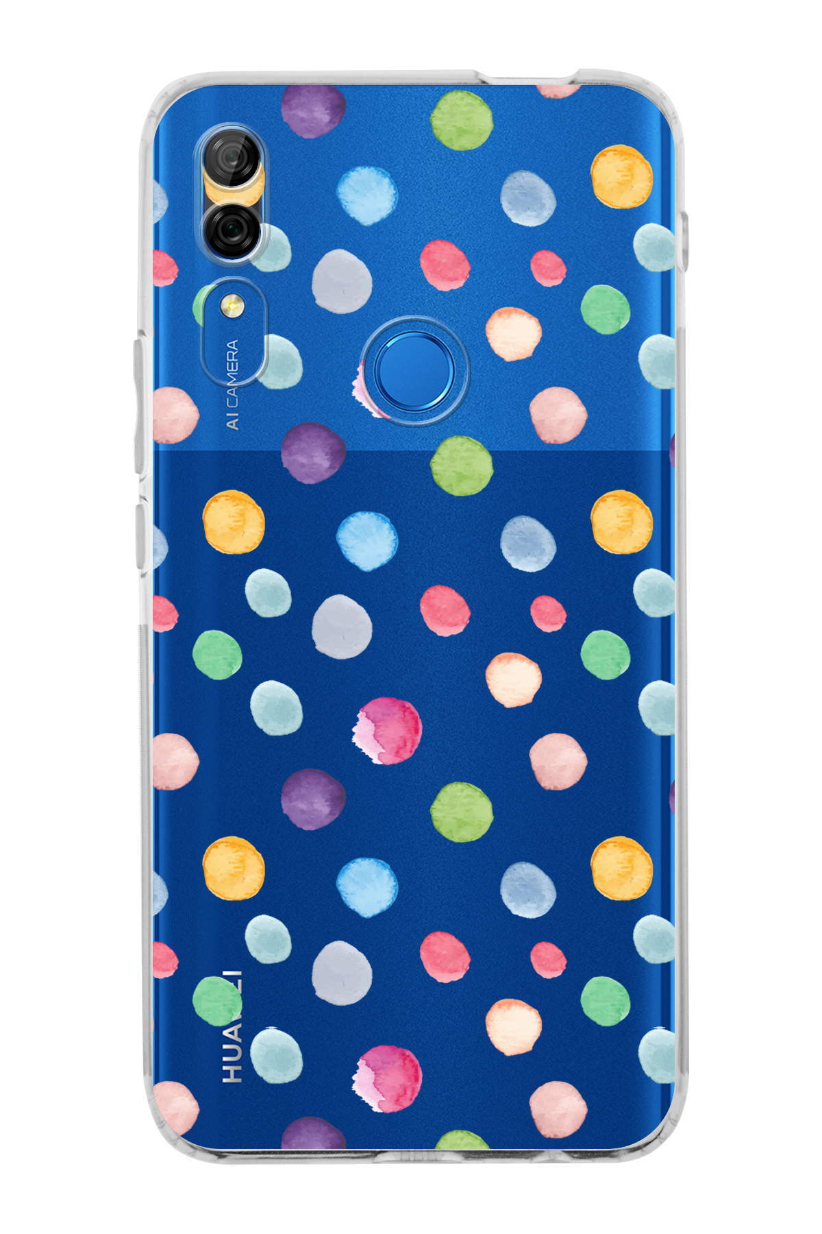 Huawei P Smart Z ile Uyumlu Water Color 6  Kamera Korumalı Şeffaf  Kılıf
