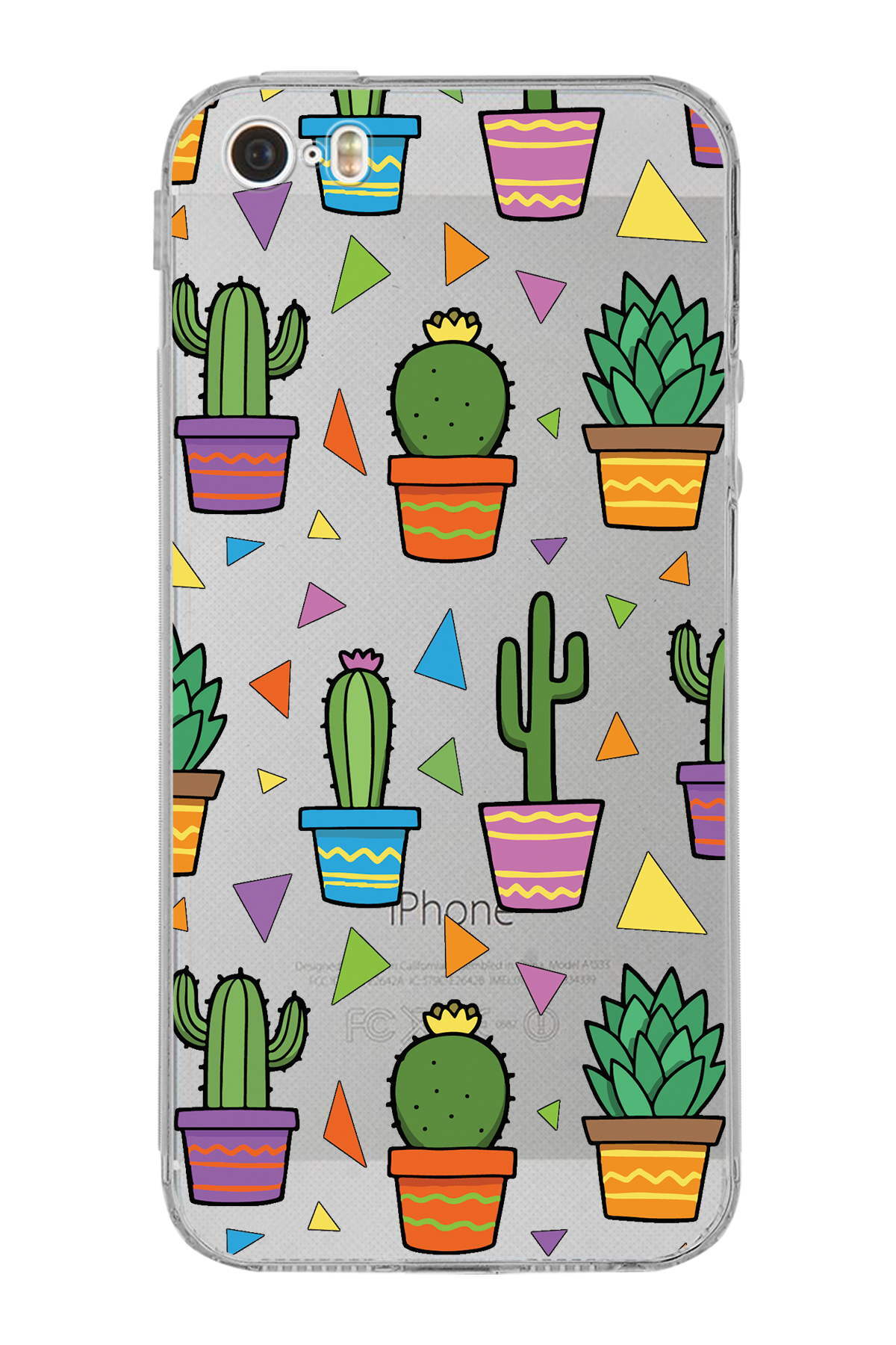 Iphone 5 ile Uyumlu Water Color 4  Kamera Korumalı Şeffaf  Kılıf