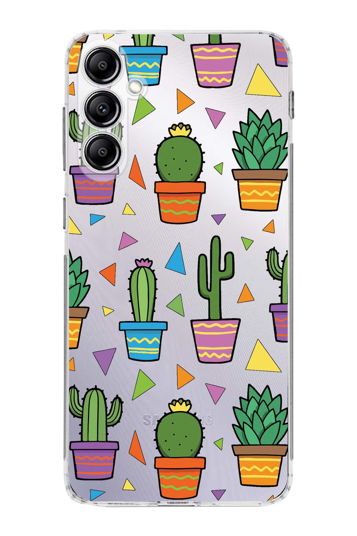 Samsung Galaxy A24 ile Uyumlu Water Color 4  Kamera Korumalı Şeffaf  Kılıf