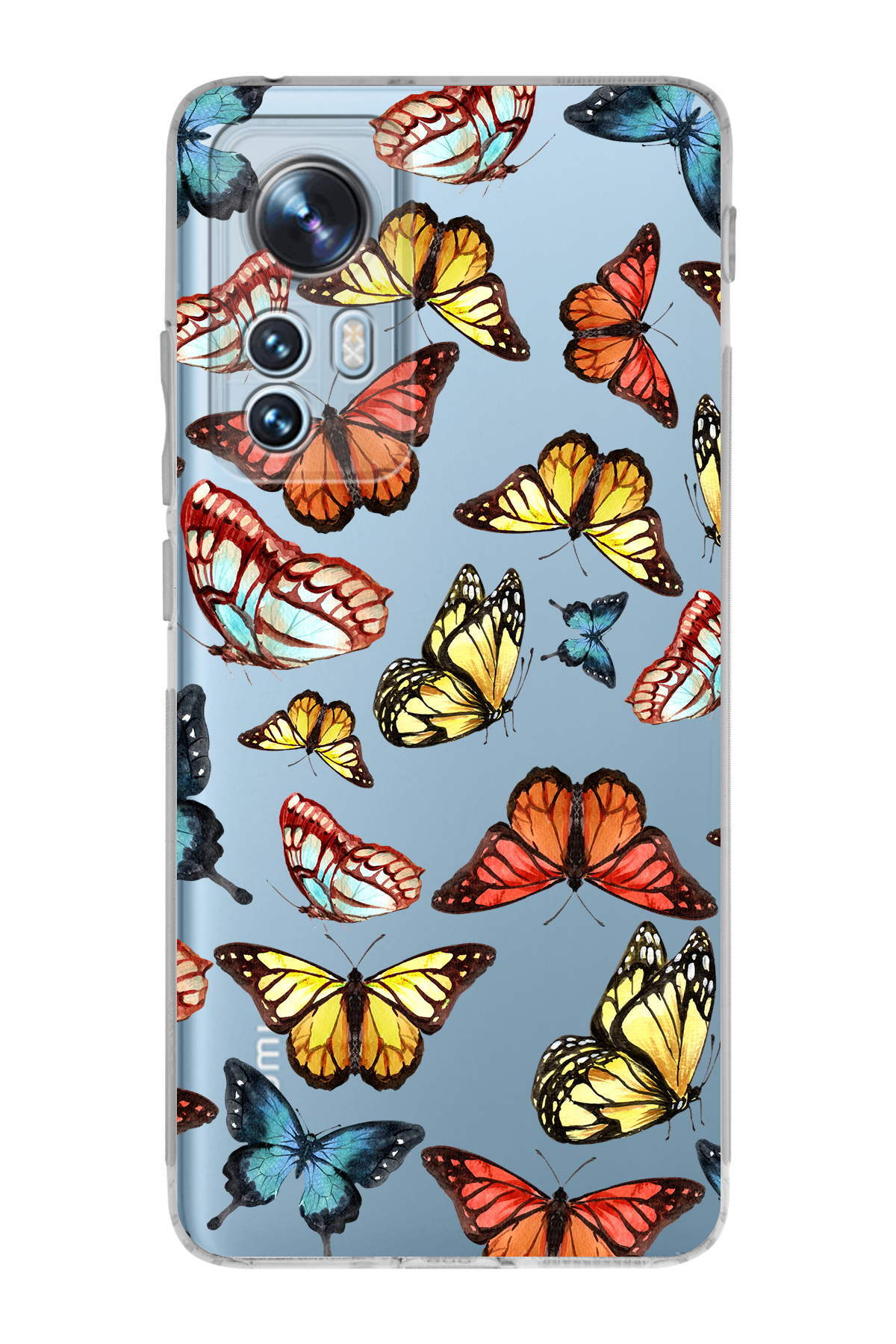 Mi 12 Lite ile Uyumlu Water Color 2  Kamera Korumalı Şeffaf  Kılıf