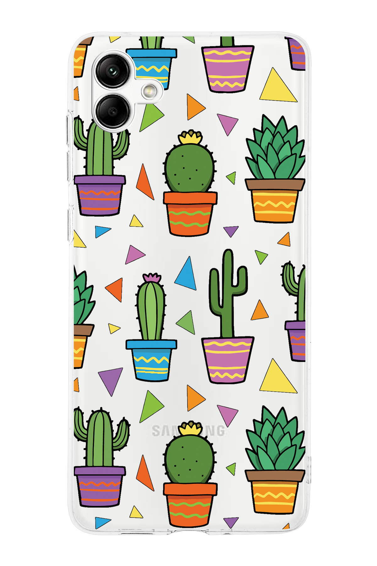 Samsung Galaxy A04 ile Uyumlu Water Color 4  Kamera Korumalı Şeffaf  Kılıf