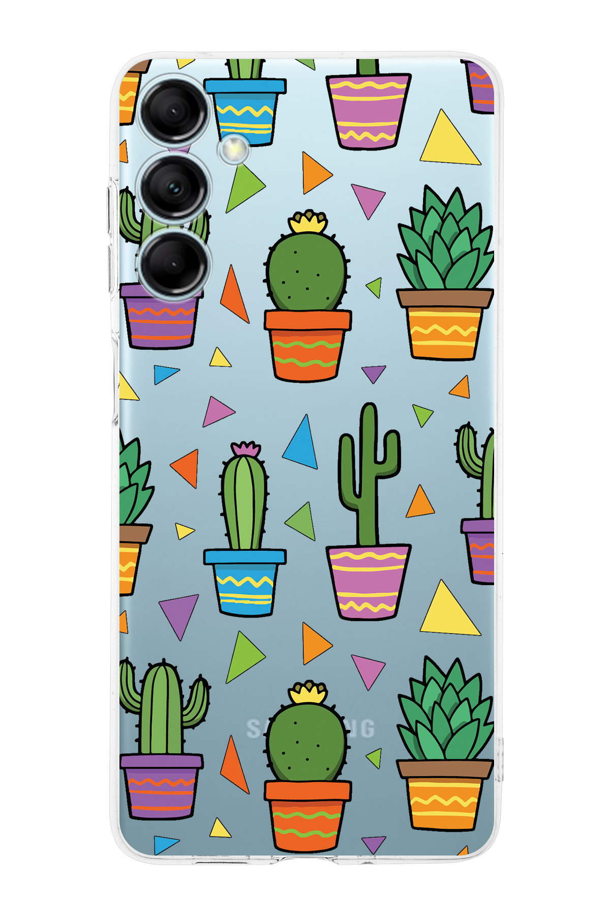 Samsung Galaxy M14 ile Uyumlu Water Color 4  Kamera Korumalı Şeffaf  Kılıf