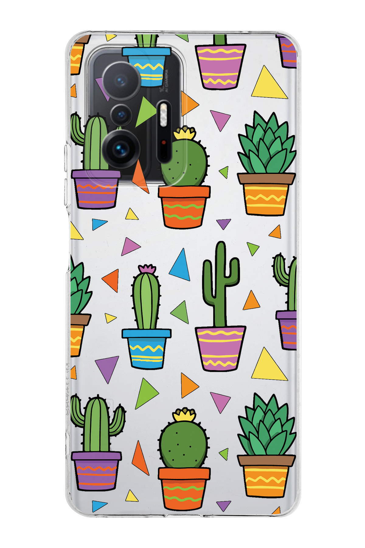 Xiaomi Mi 11T ile Uyumlu Water Color 4  Kamera Korumalı Şeffaf  Kılıf