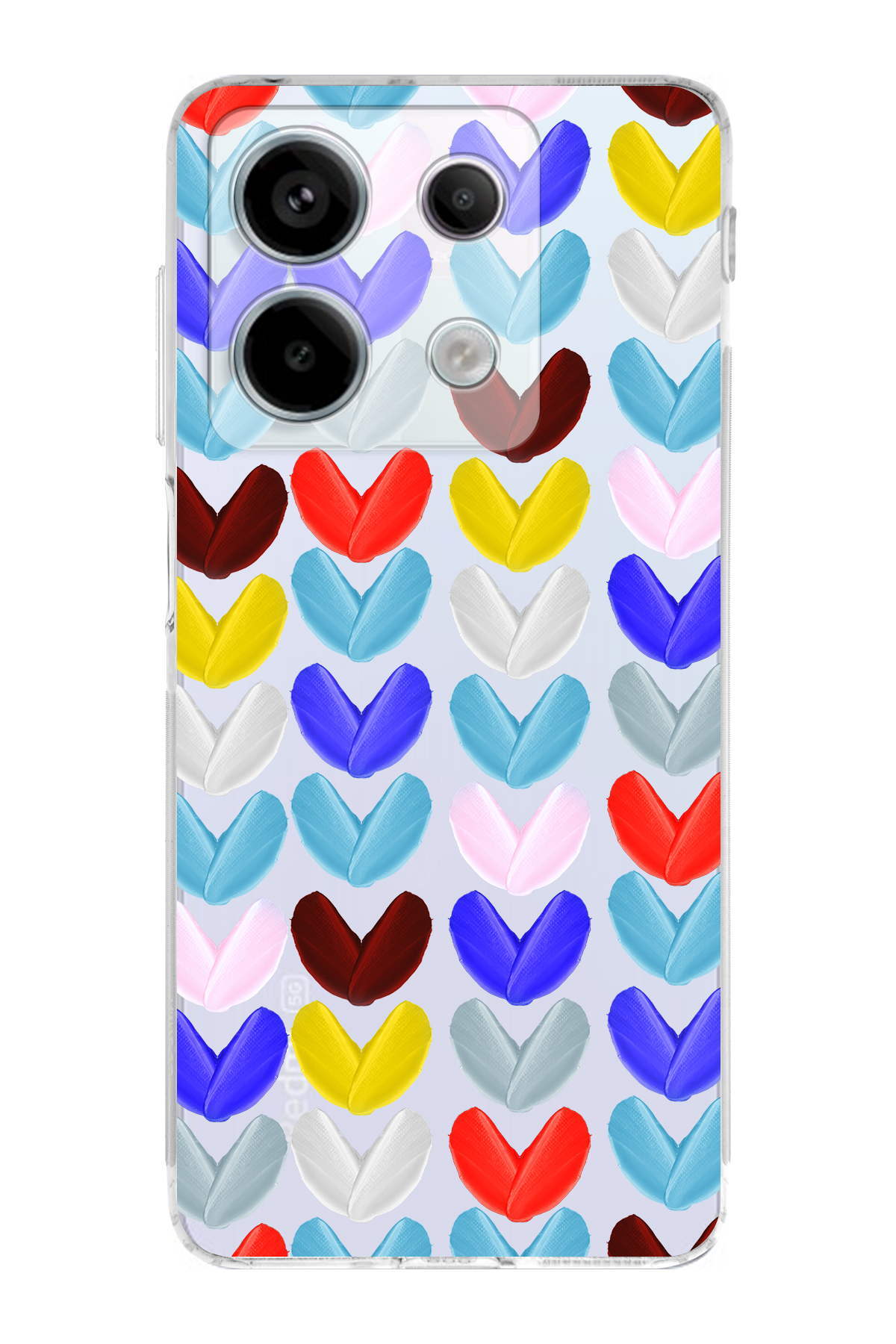 Xiaomi Redmi Note 13 Pro 5G ile Uyumlu Water Color 1  Kamera Korumalı Şeffaf  Kılıf