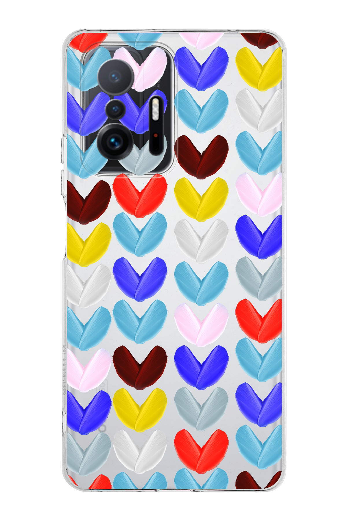 Xiaomi Mi 11T ile Uyumlu Water Color 1  Kamera Korumalı Şeffaf  Kılıf