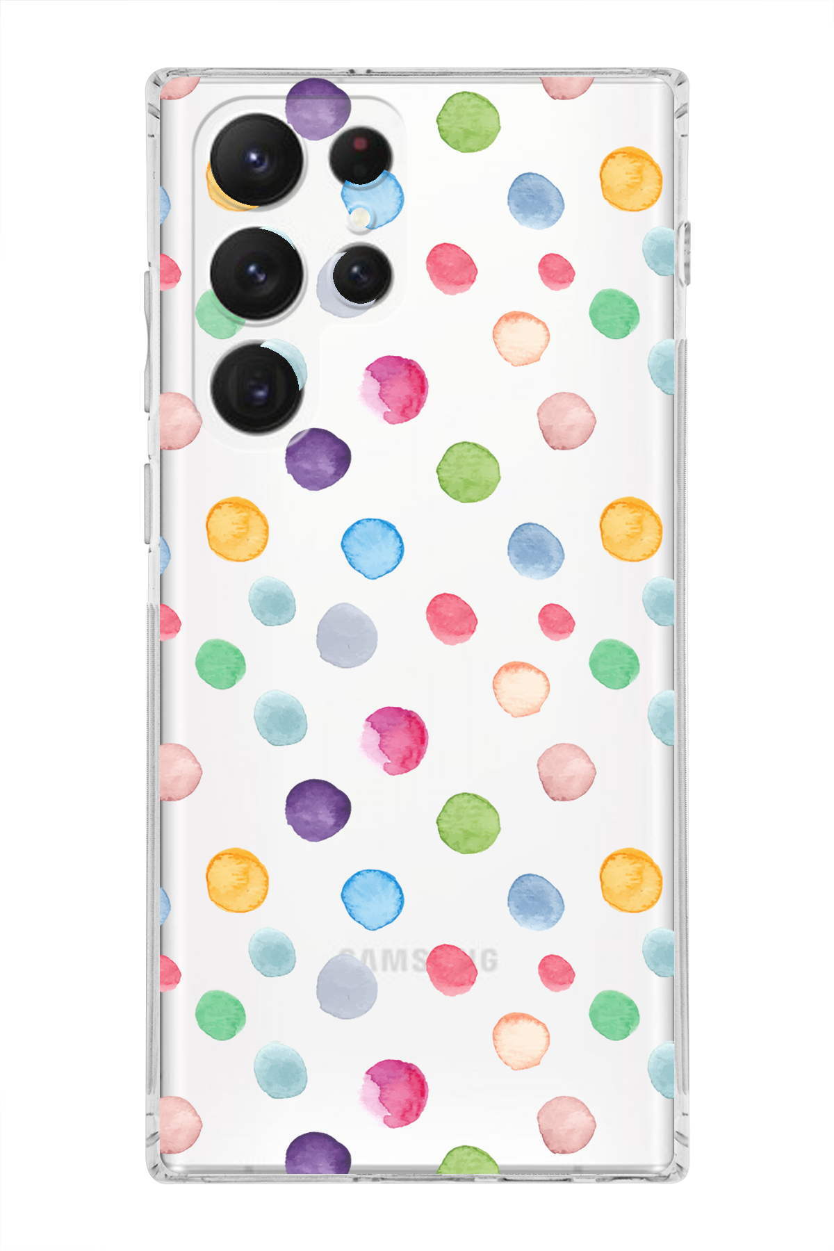 Samsung Galaxy S22 Ultra ile Uyumlu Water Color 6  Kamera Korumalı Şeffaf  Kılıf