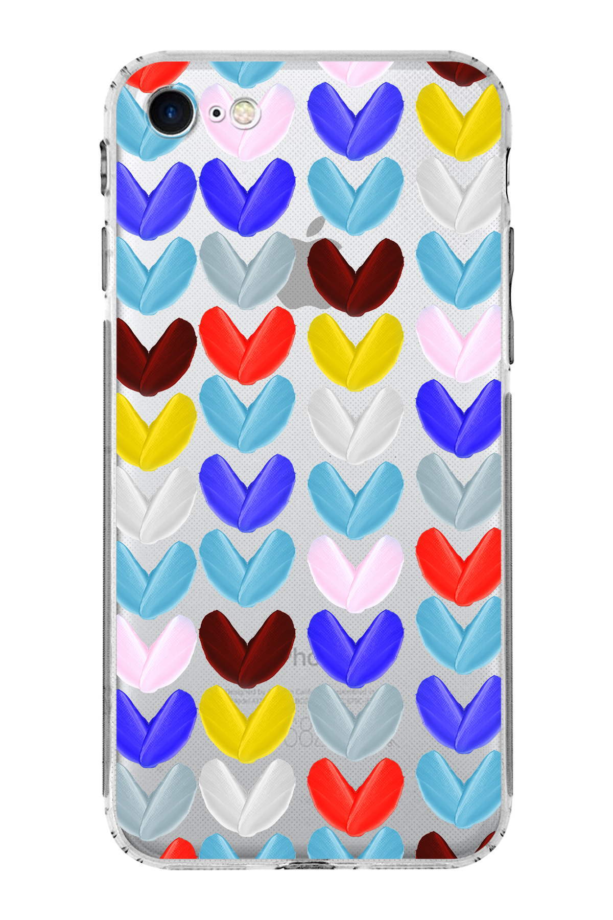 iPhone SE 2020 ile Uyumlu Water Color 1  Kamera Korumalı Şeffaf  Kılıf