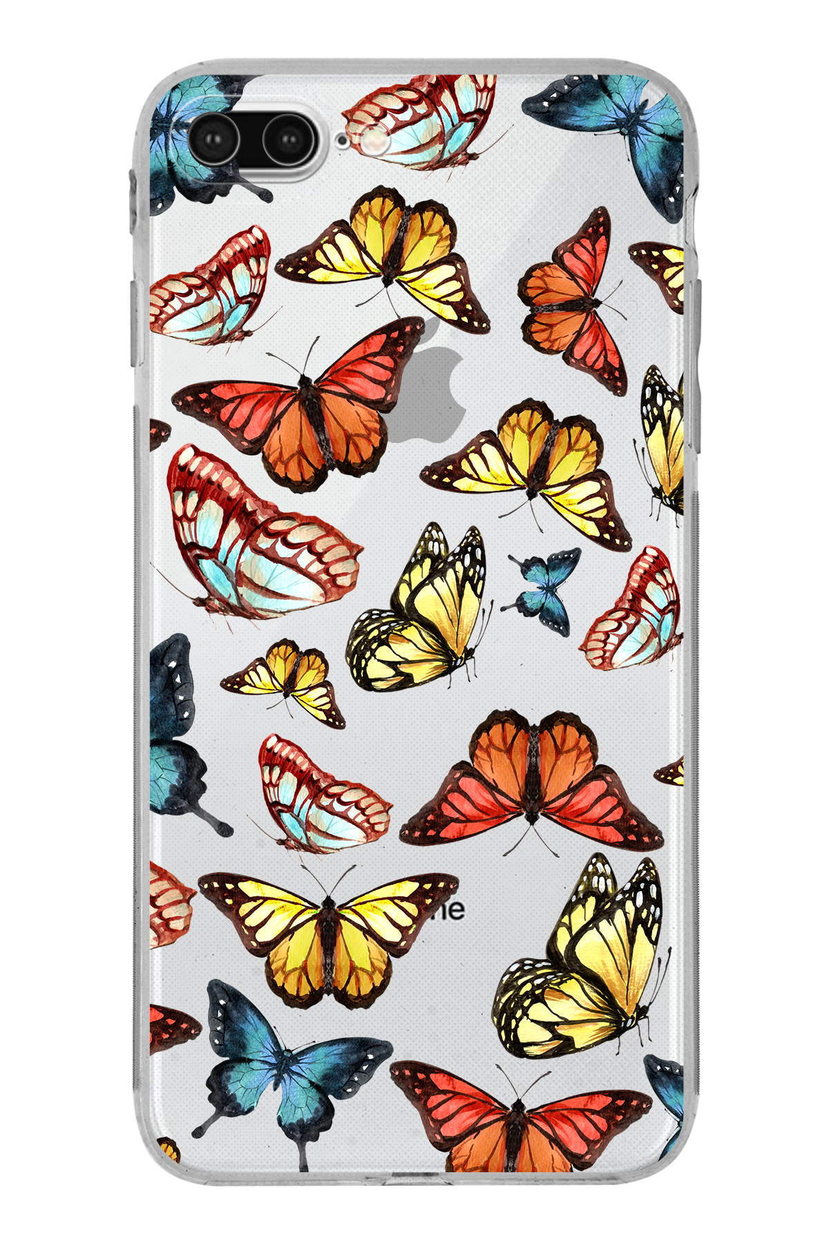 iPhone 7 Plus ile Uyumlu Water Color 2  Kamera Korumalı Şeffaf  Kılıf