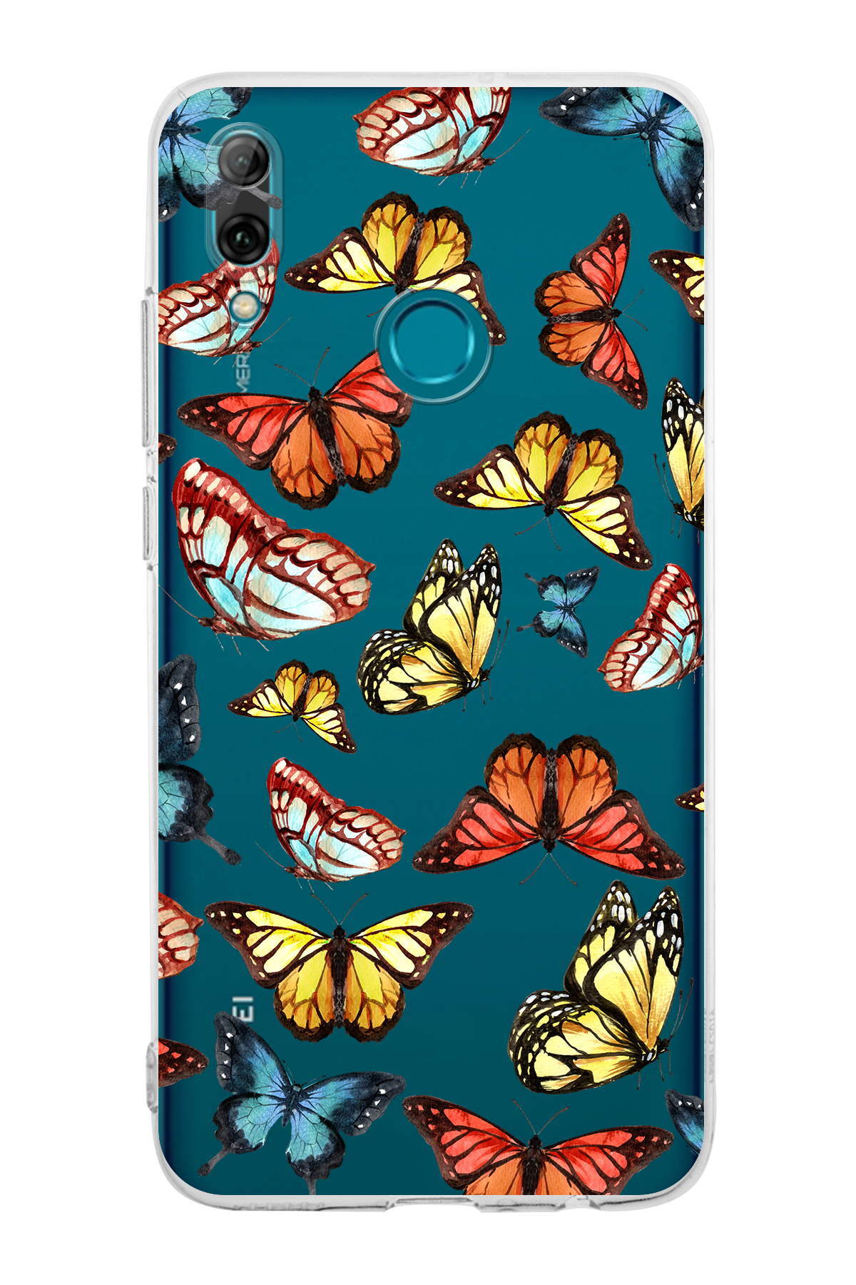 Huawei P Smart 2019 ile Uyumlu Water Color 2  Kamera Korumalı Şeffaf  Kılıf