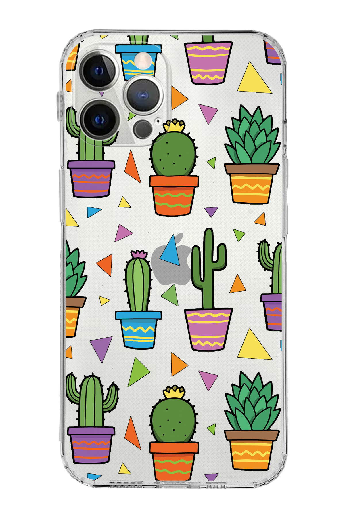 iPhone 12 Pro ile Uyumlu Water Color 4  Kamera Korumalı Şeffaf  Kılıf