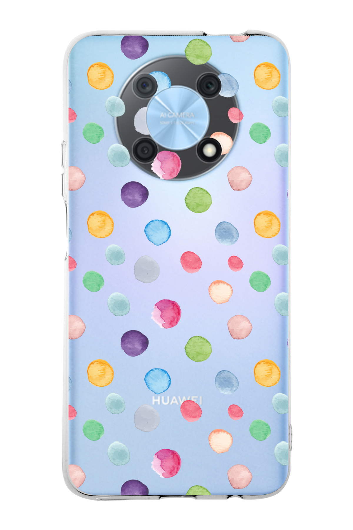 Huawei Nova Y90 ile Uyumlu Water Color 6  Kamera Korumalı Şeffaf  Kılıf