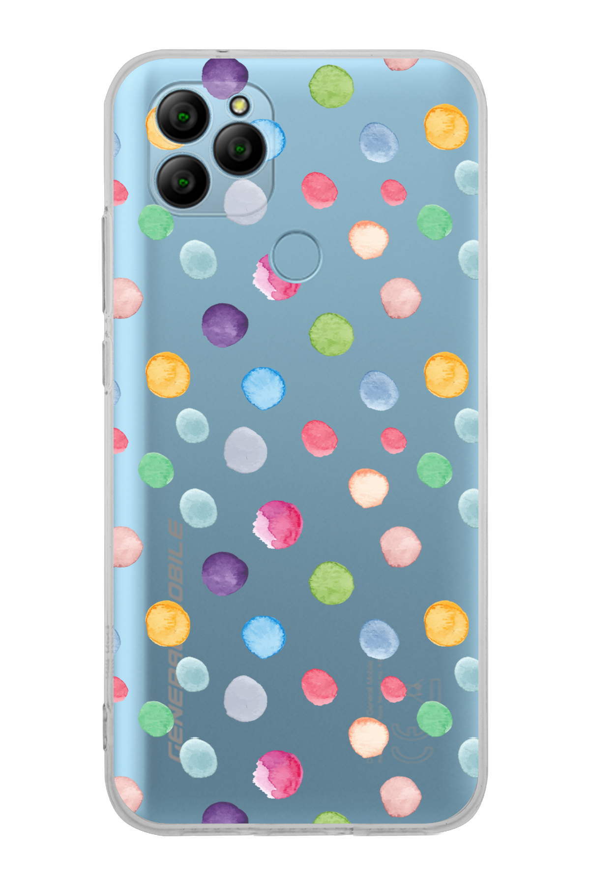 General Mobile GM 21 ile Uyumlu Water Color 6  Kamera Korumalı Şeffaf  Kılıf