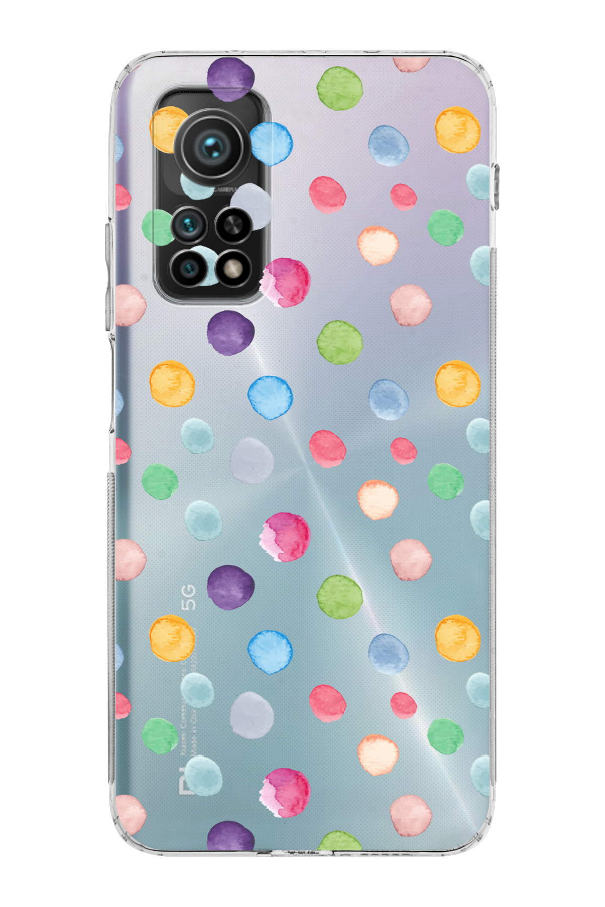 Xiaomi Mi 10 T ile Uyumlu Water Color 6  Kamera Korumalı Şeffaf  Kılıf