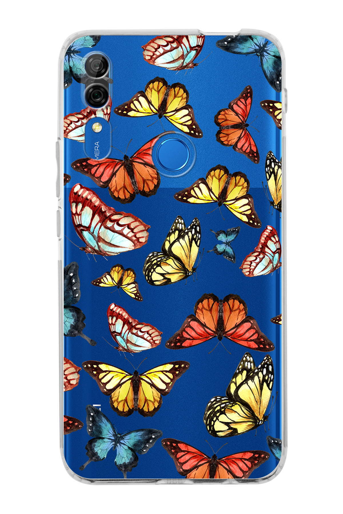 Huawei P Smart Z ile Uyumlu Water Color 2  Kamera Korumalı Şeffaf  Kılıf