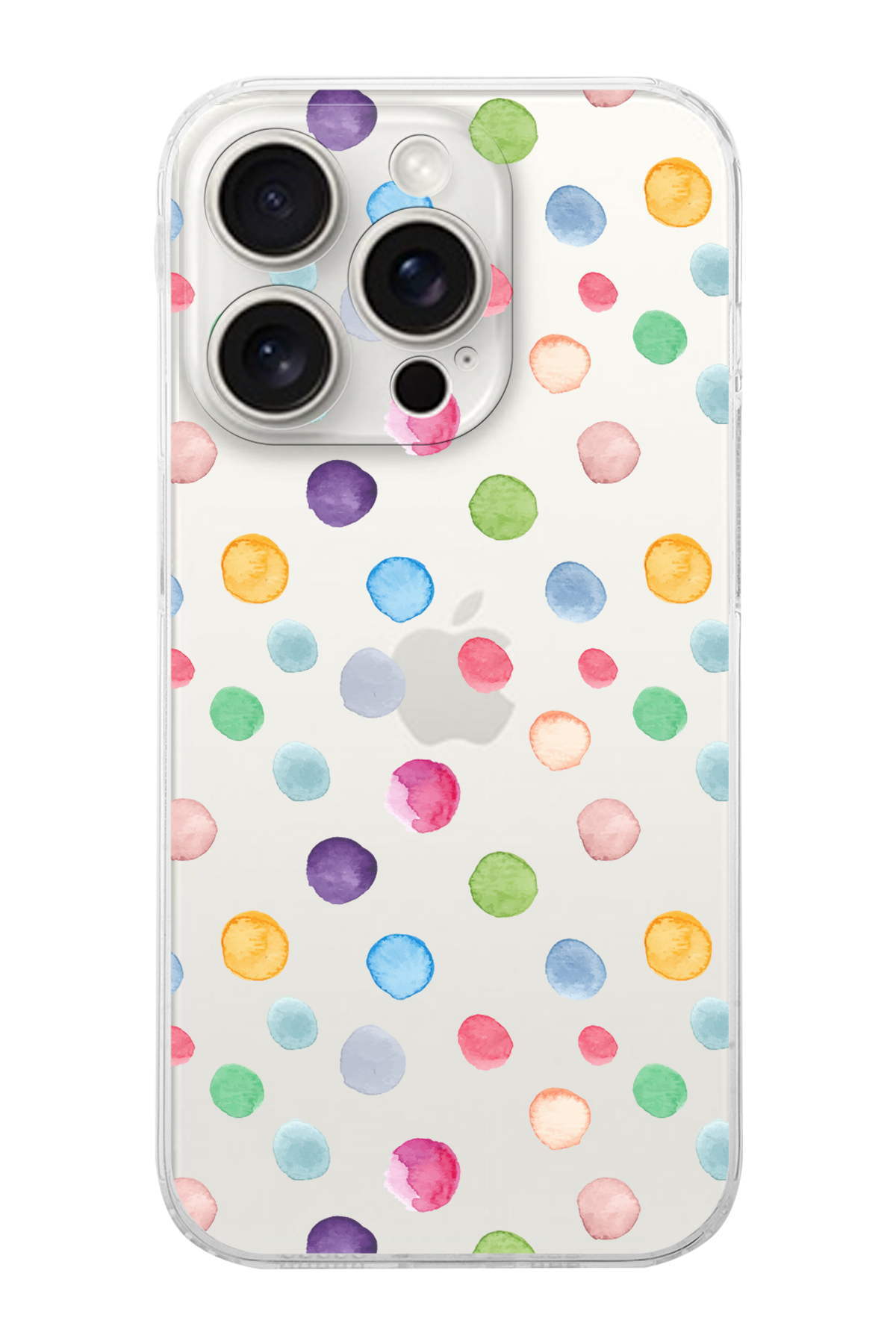 iPhone 15 Pro Max ile Uyumlu Water Color 6  Kamera Korumalı Şeffaf  Kılıf