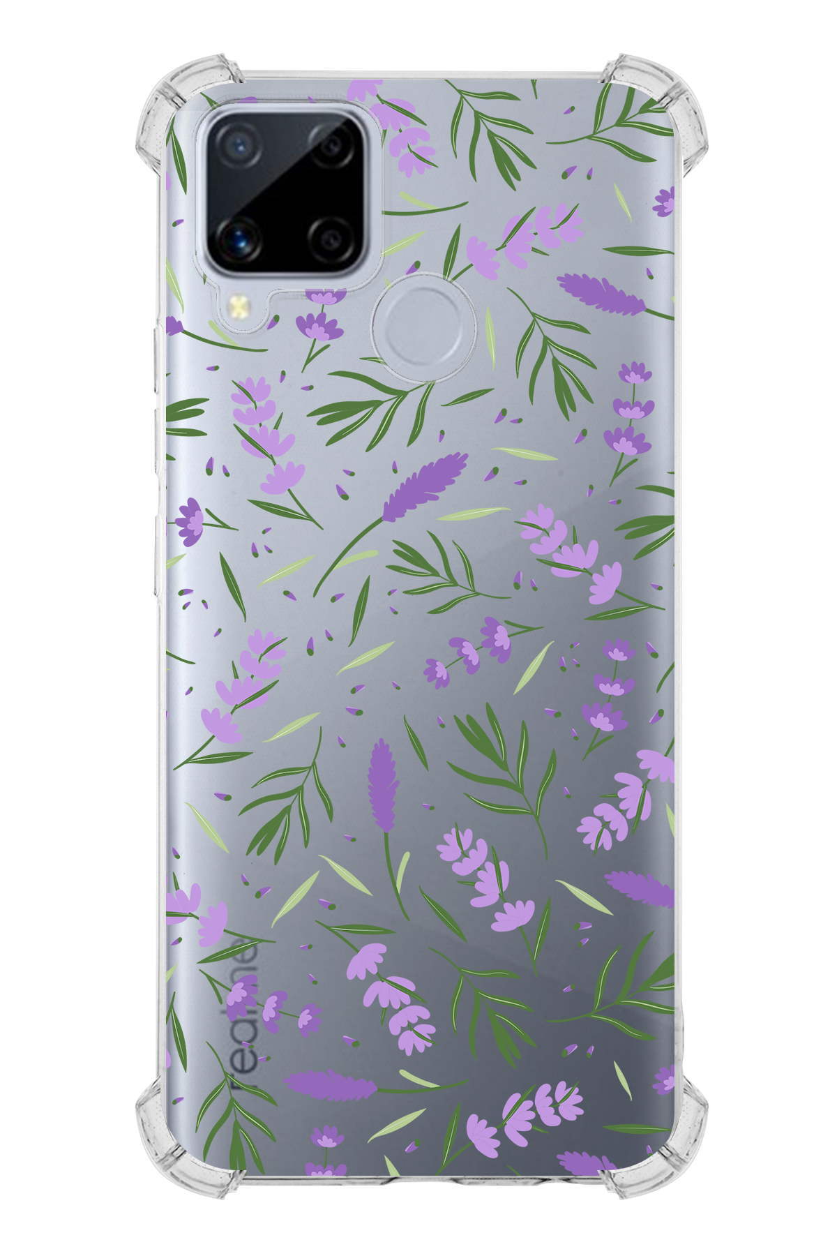 Realme C15 ile Uyumlu Water Color 3  Kamera Korumalı Şeffaf  Kılıf