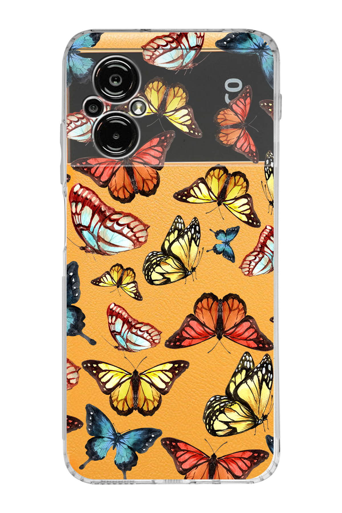 Poco M5 ile Uyumlu Water Color 2  Kamera Korumalı Şeffaf  Kılıf