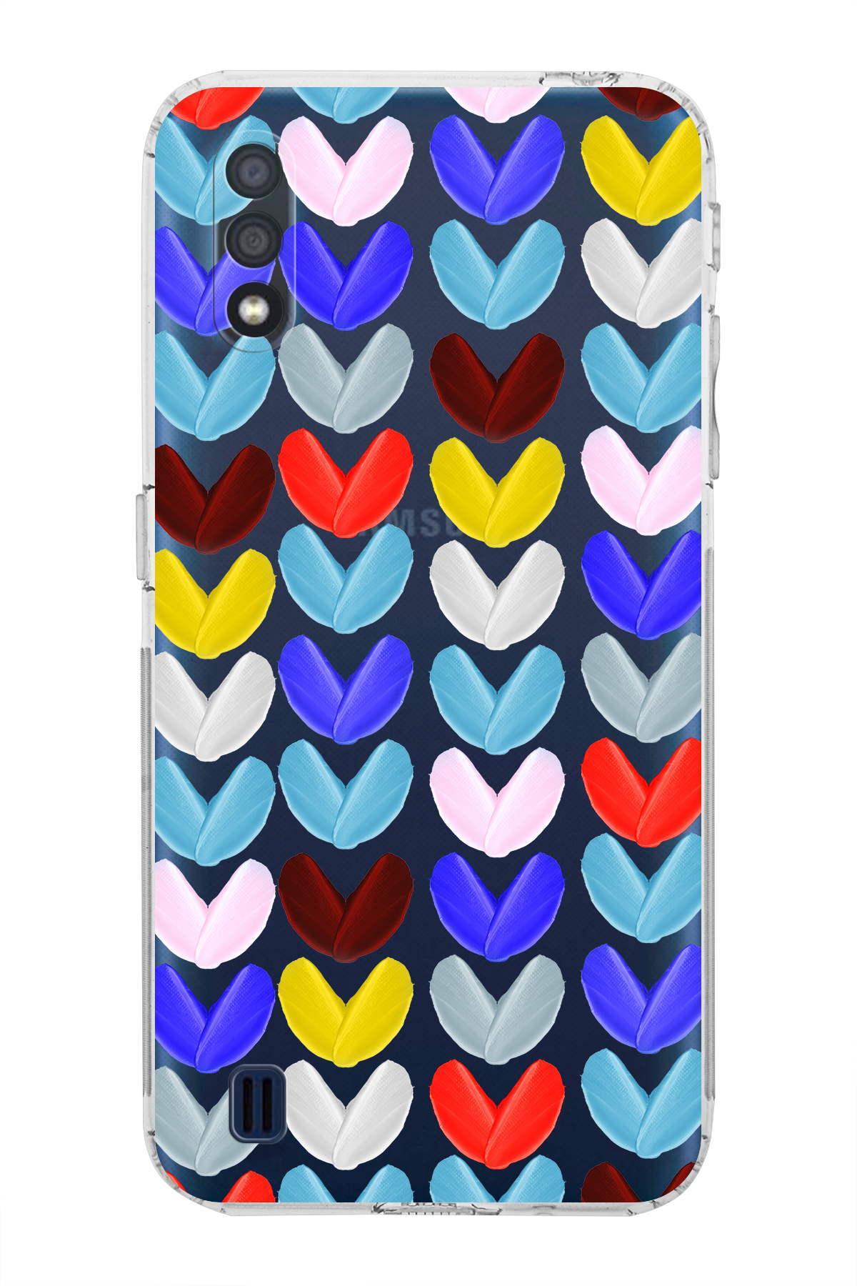 Samsung Galaxy A01 ile Uyumlu Water Color 1  Kamera Korumalı Şeffaf  Kılıf