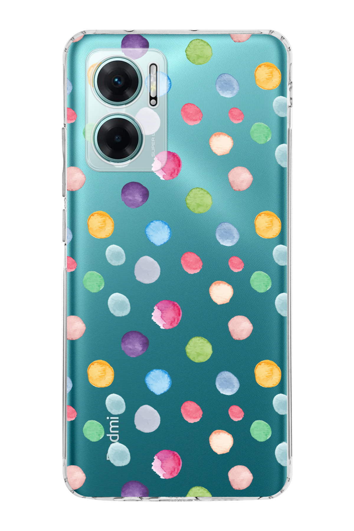 Xiaomi Redmi Note 11E ile Uyumlu Water Color 6  Kamera Korumalı Şeffaf  Kılıf
