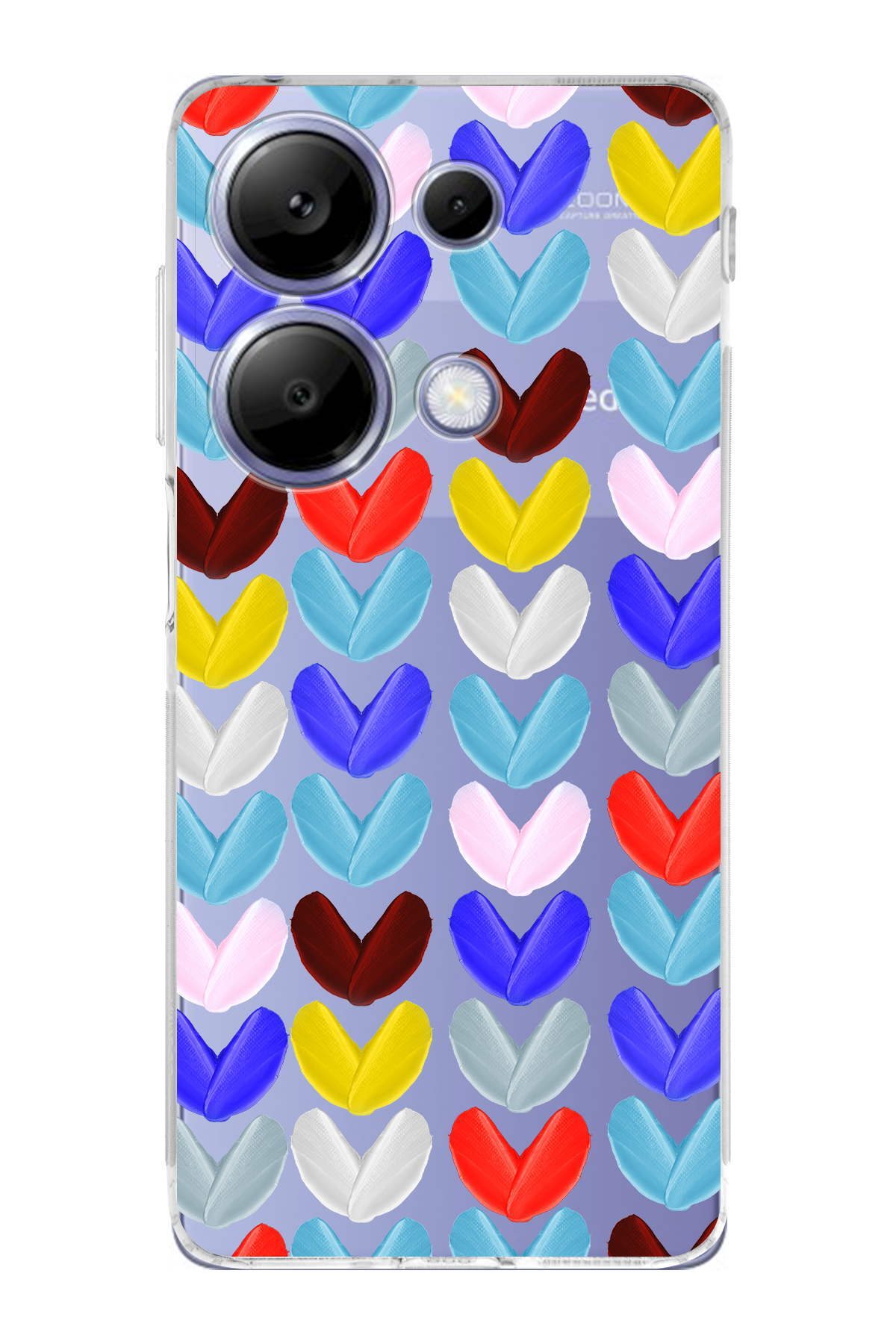 Xiaomi Redmi Note 13 Pro 4G ile Uyumlu Water Color 1  Kamera Korumalı Şeffaf  Kılıf