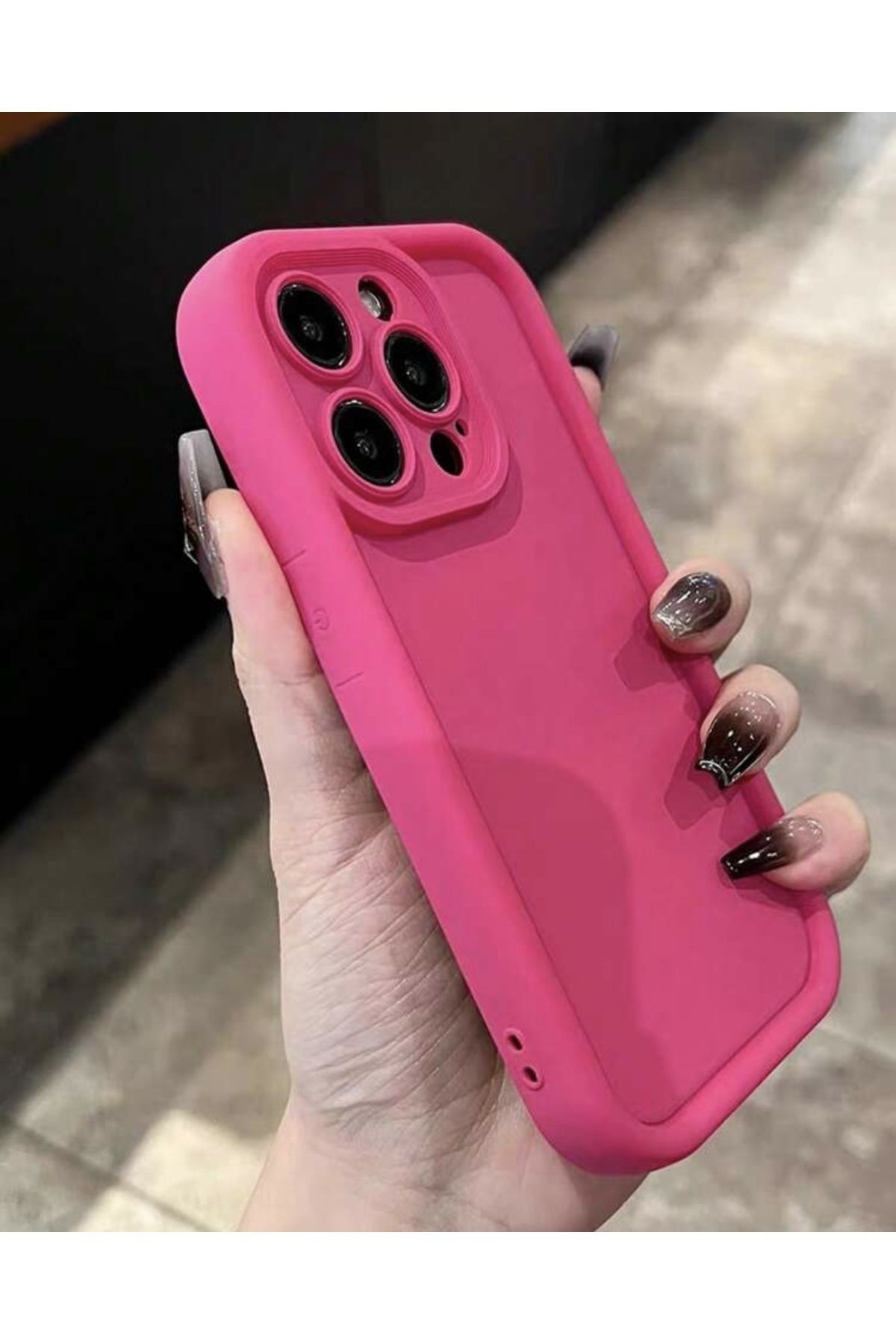 IPHONE 14 PROMAX THICK EDGE FUCHSIA CASE