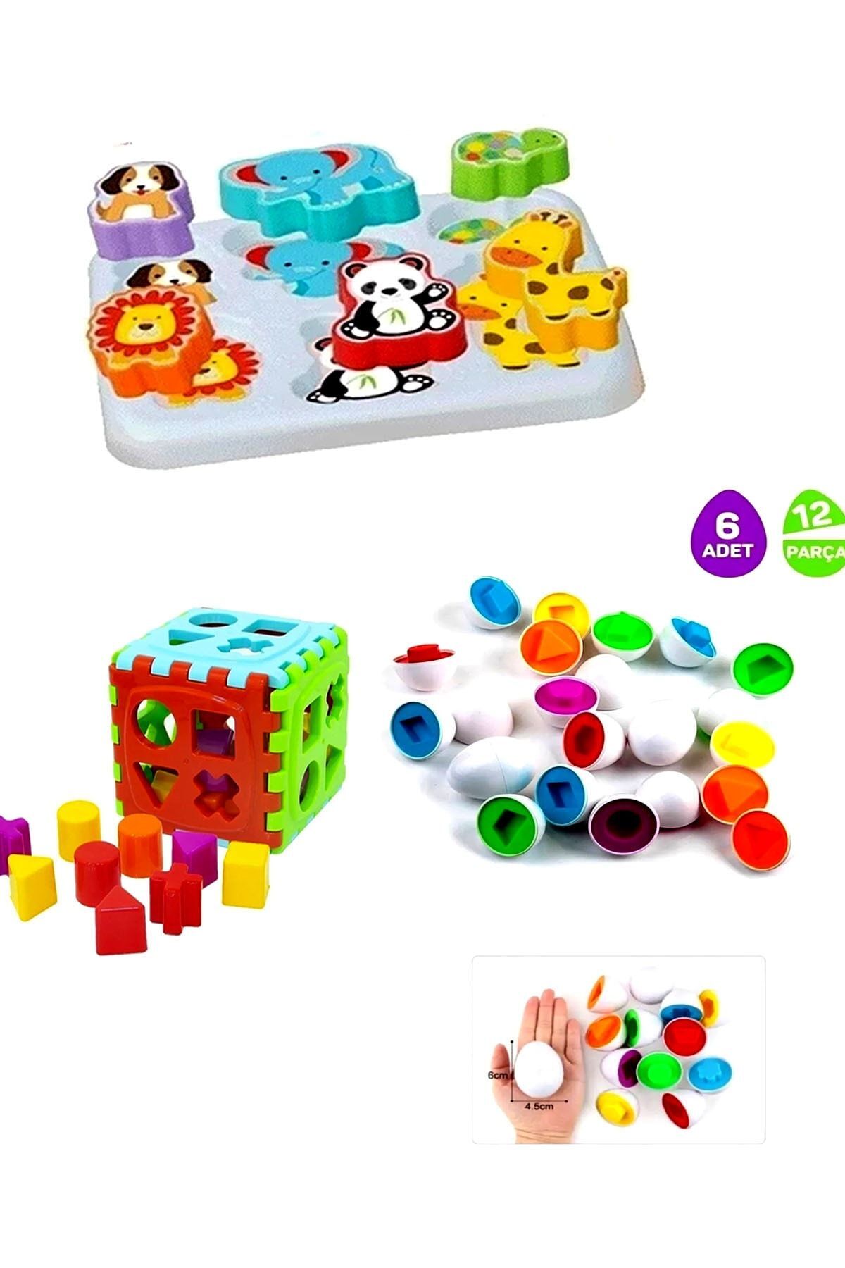 Sevimli Hayvanlar Bultak+Bultak Küp+ 6lı Yumurta Eşleştirme