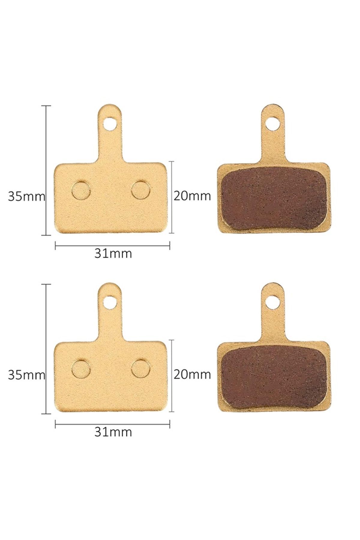 ROBESBON 2 Set Bisiklet Hidrolik Mekanik Disk Kaliper Fren Balatası Shimano Model Bisiklet Balata