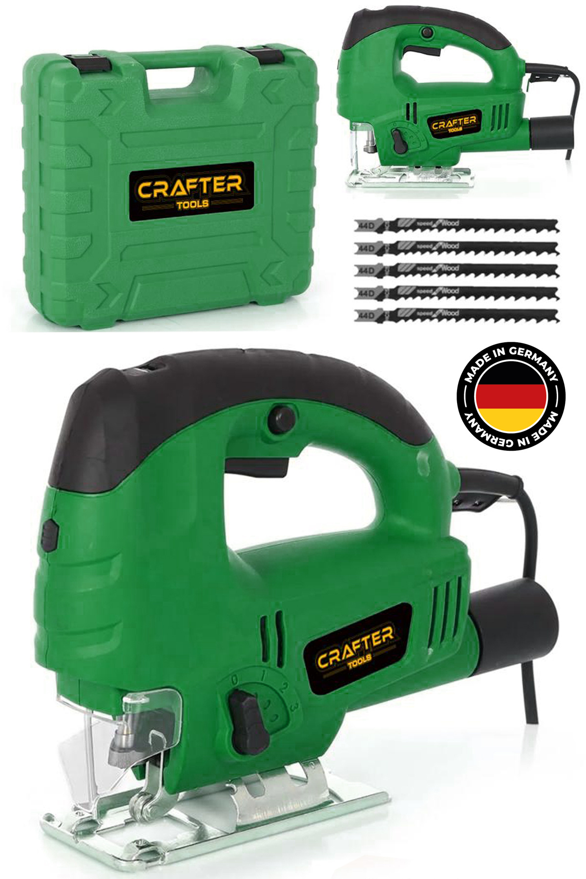 CRAFTERTOOLS Germany 650 W 3 Kademe Devir Ayarlı Pandül Ayarlı Bıçkı Dekupaj Testere