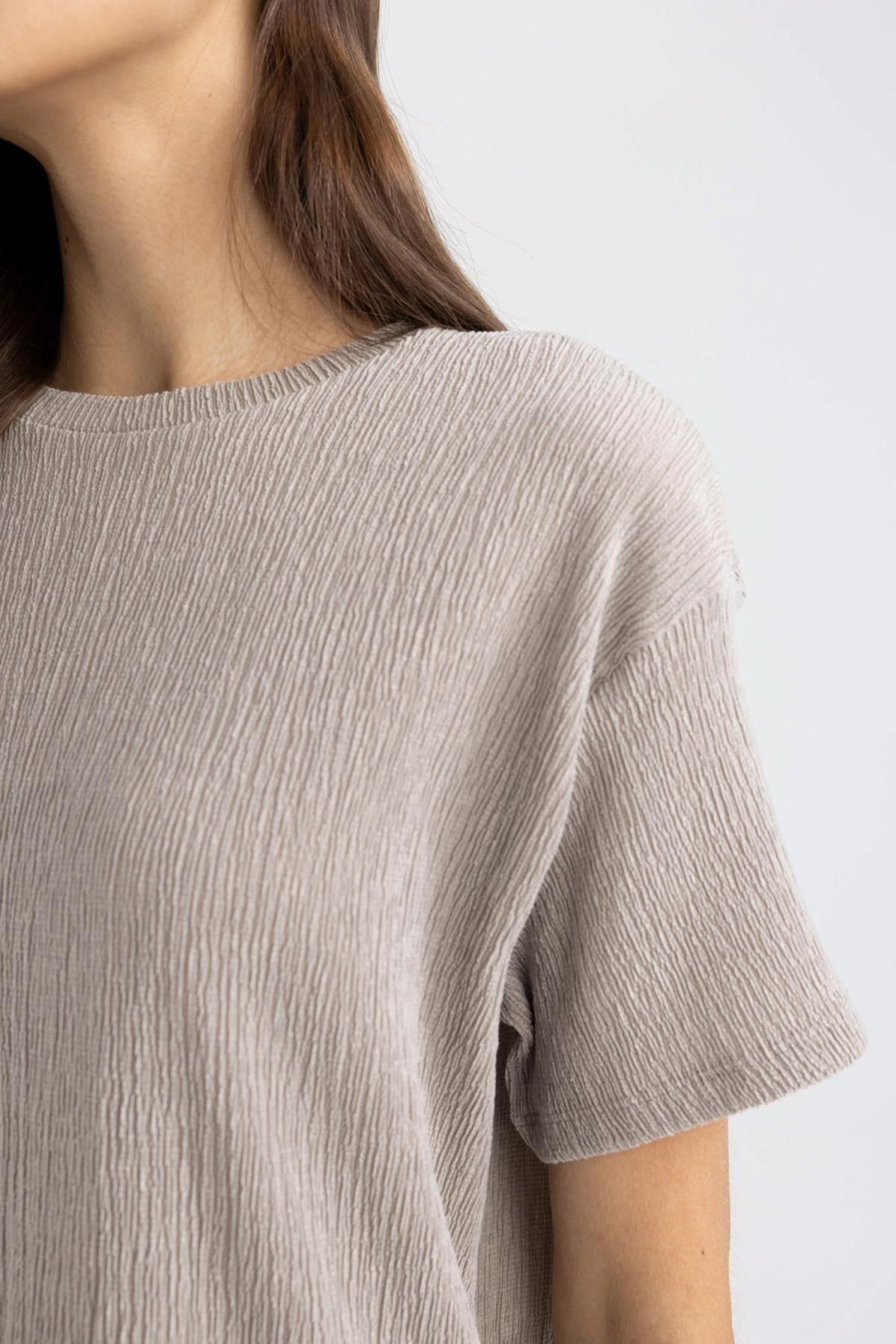 تی شرت زنانه دفاکتو | C3843AX24SP Defacto - Image 5