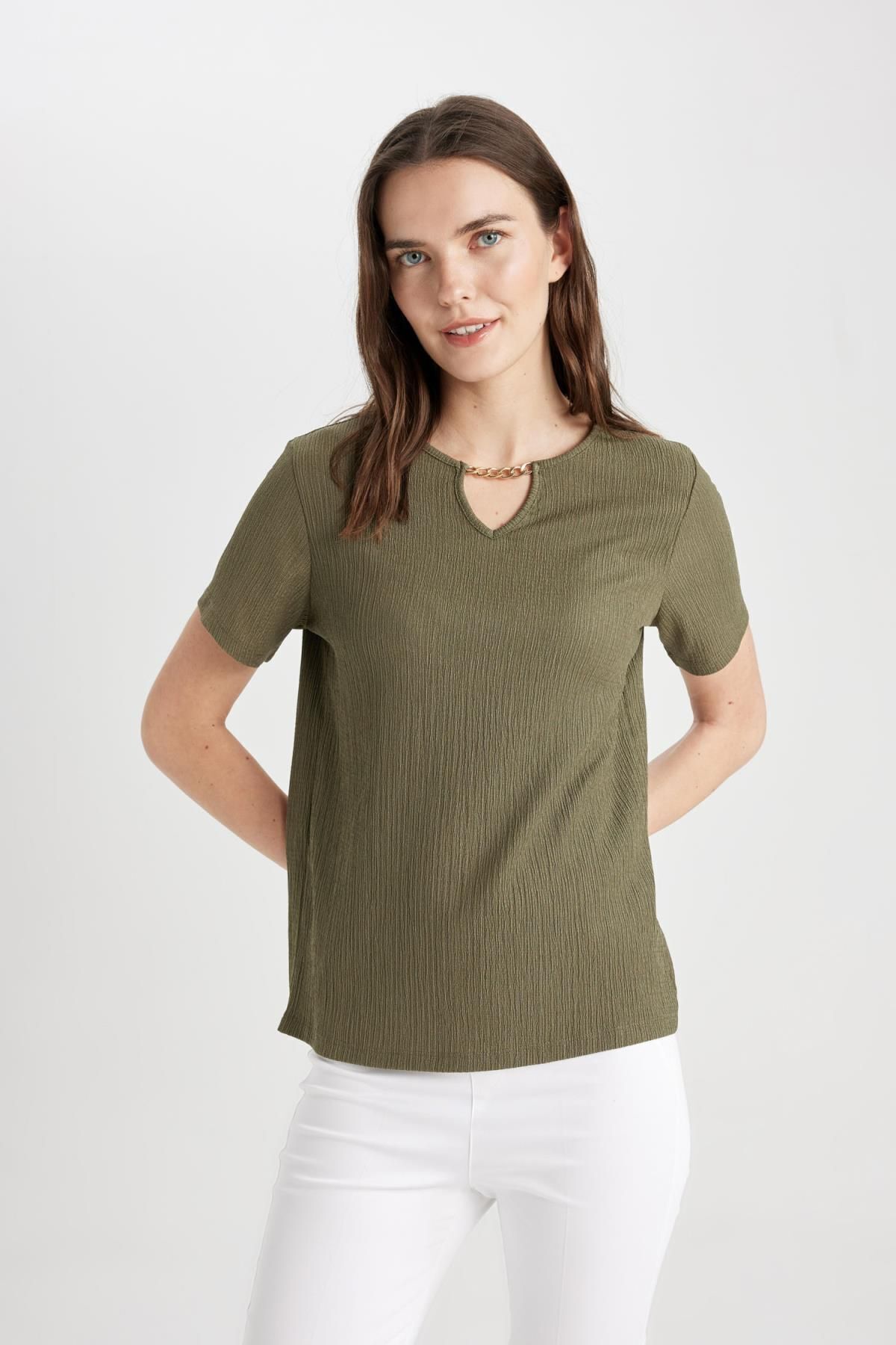 تی شرت زنانه دفاکتو | C1872AX24SP Defacto - Image 3