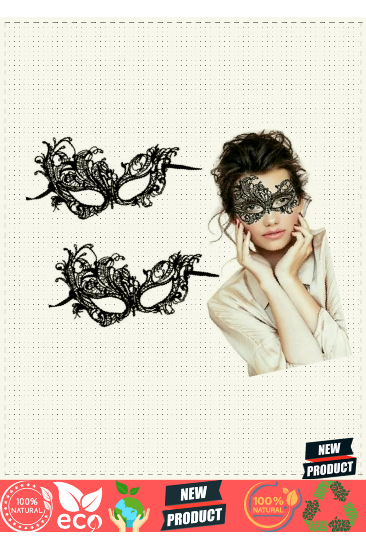 OMZ Siyah Renk Dantel Kesim Dantel Işlemeli Balo Parti Maskesi 1 No Kız Erkek Çocuk Oyuncakları E