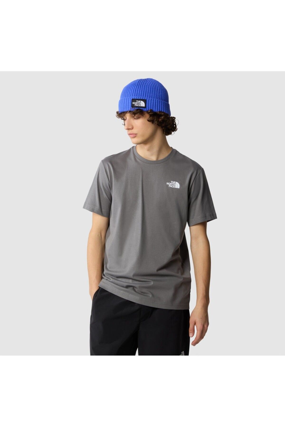 تی شرت خاکستری مردانه یقه گرد Redbox t shirt The North Face
