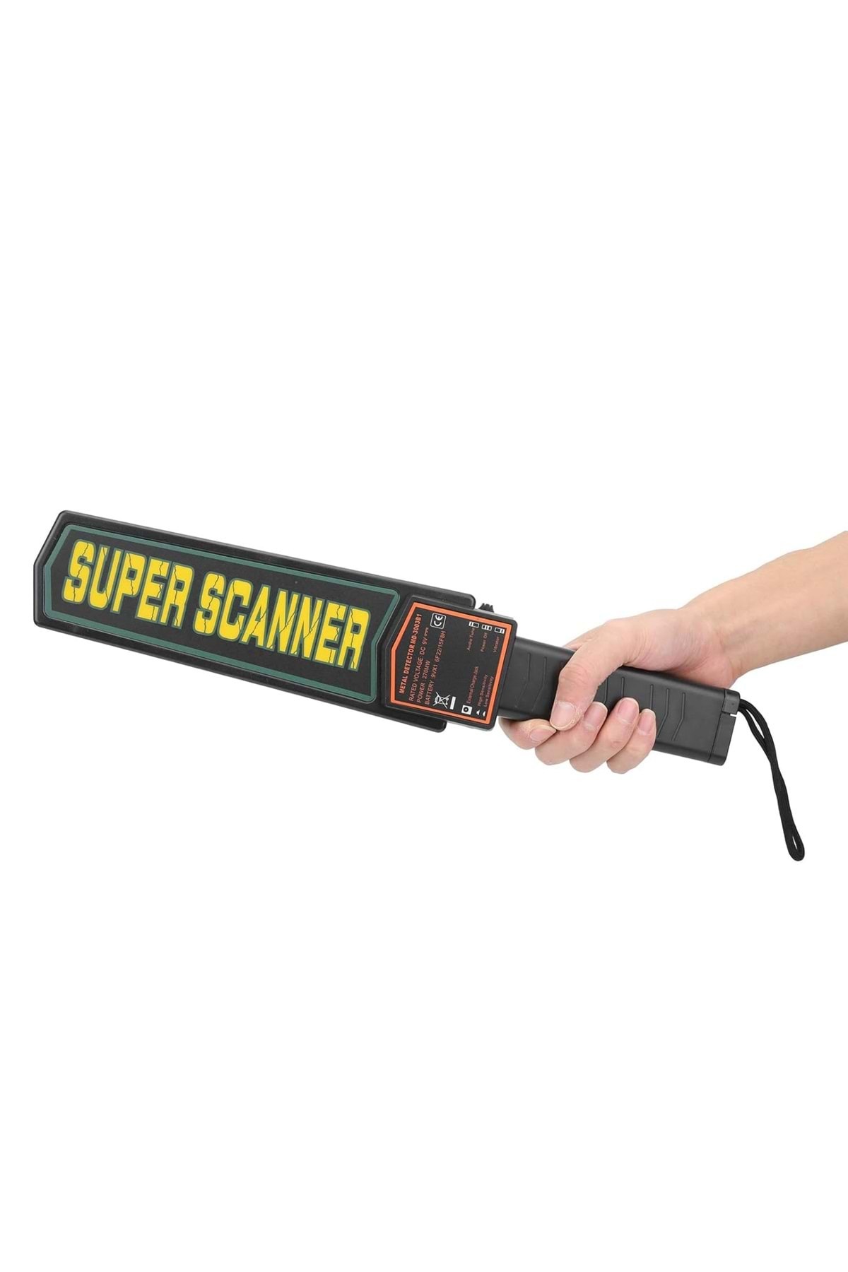 HyMark Süper Scanner MD-3003B1 El Tipi Üst Arama Dedektörü 9V Pil Dahil
