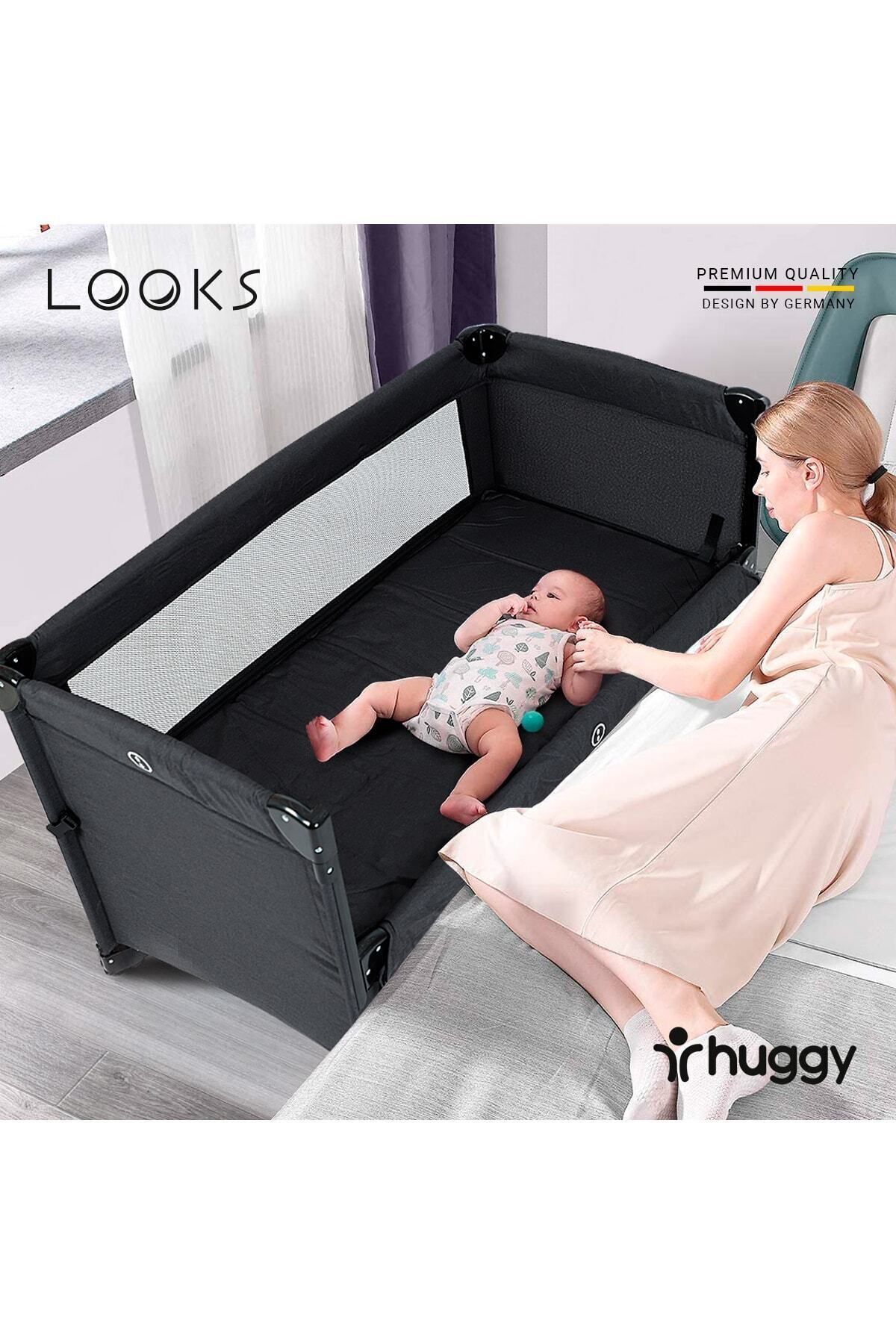 Huggy Looks 5 In 1 Anne Yani Park Yatak Oyun Parkı+yatak 60x120 fotoğrafı 5 (önizleme)