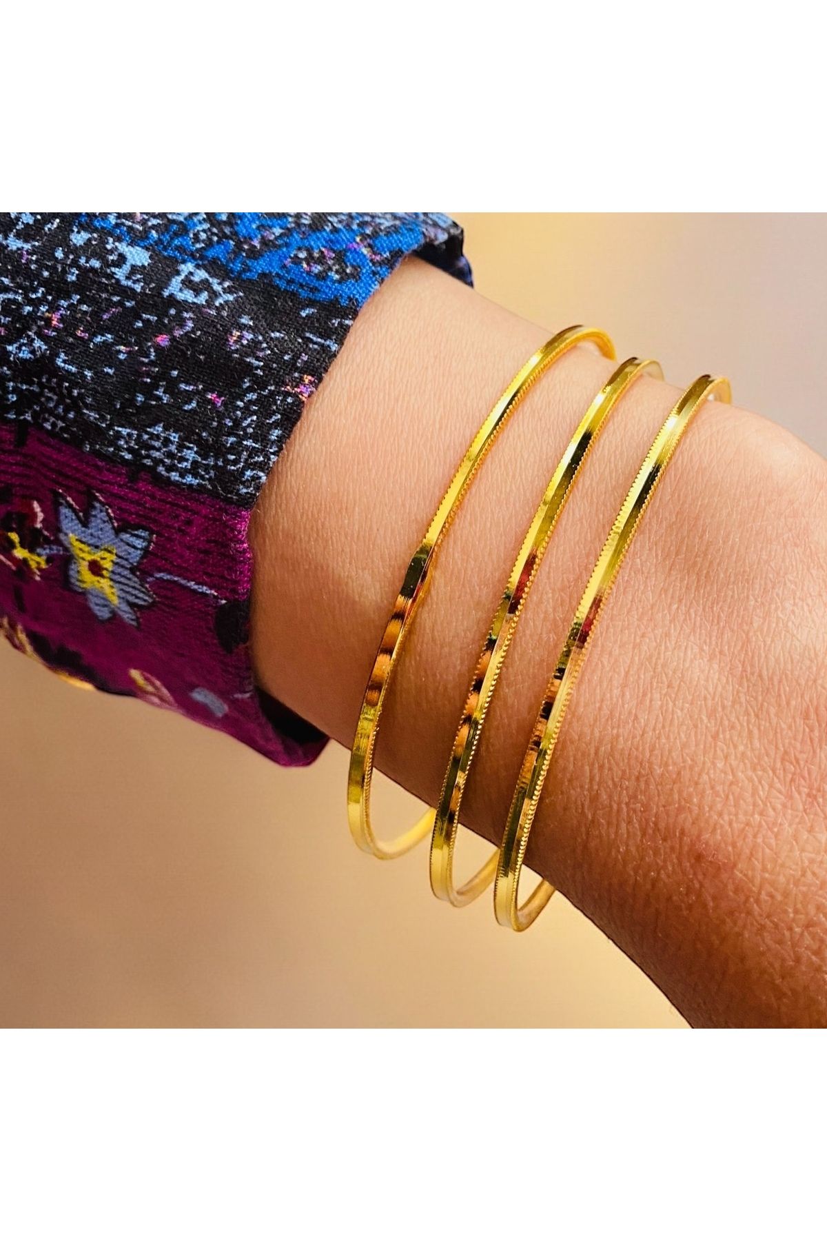3 pcs ajda bracelet plaqué or anti tartre bracelet femme garanti