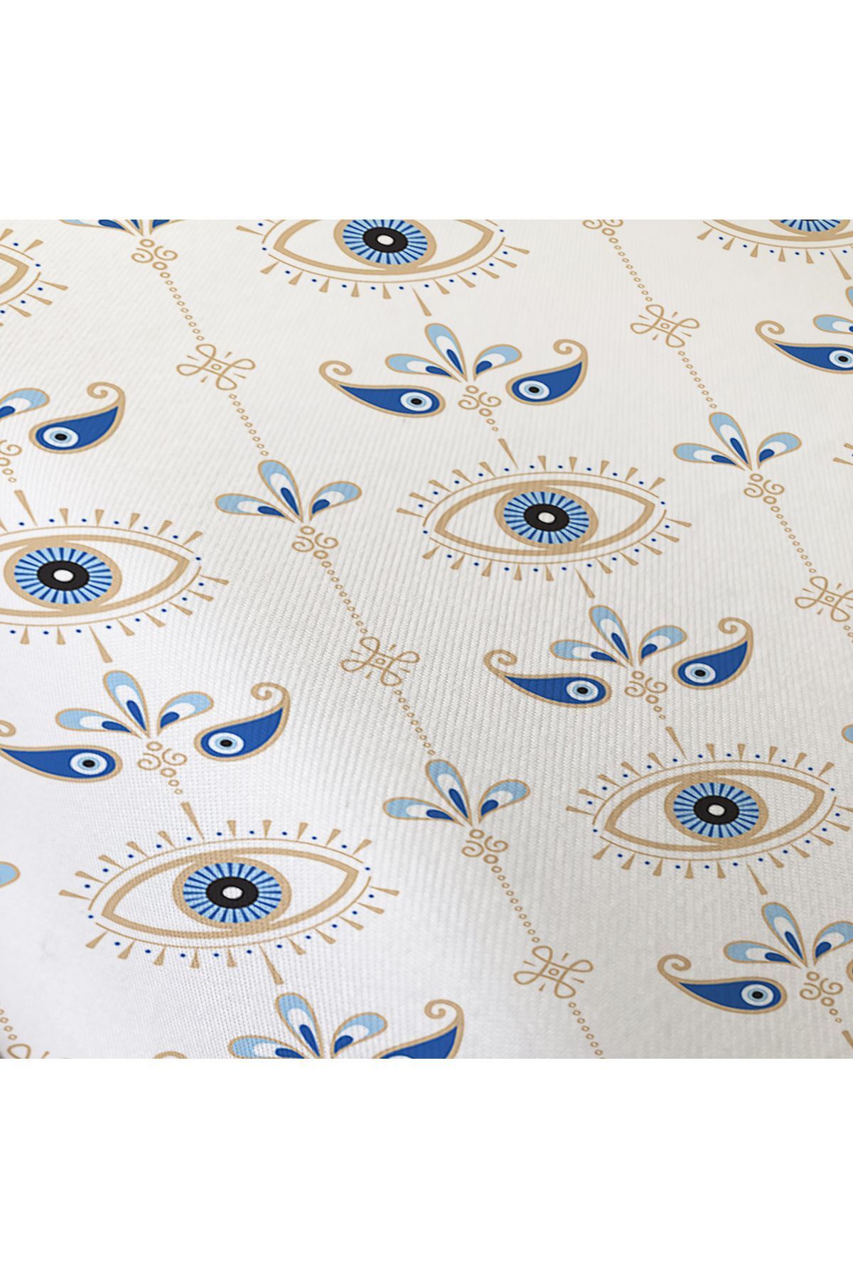 Evmila-Eye Patterned Printed Single Elastic Sheet Set 3