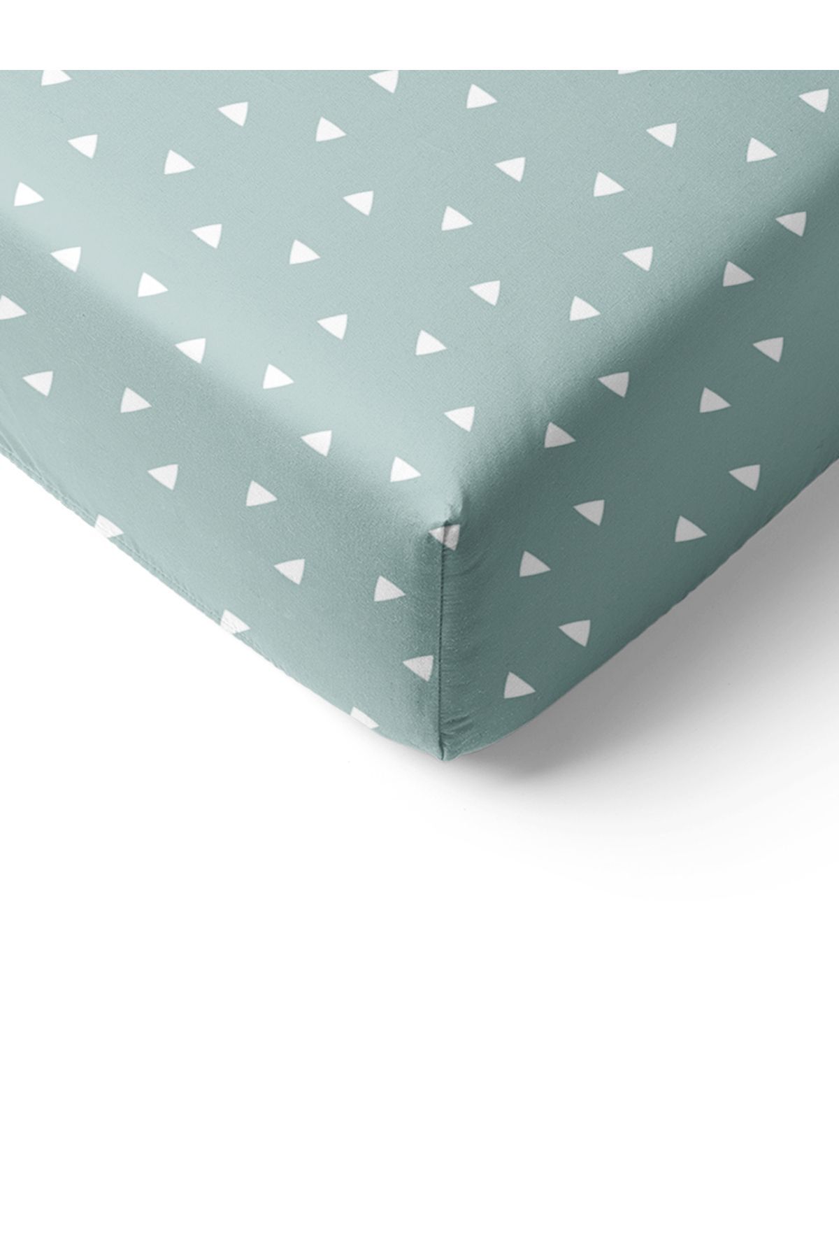 Evmila-Triangle Patterned Printed Single Elastic Sheet Set 2