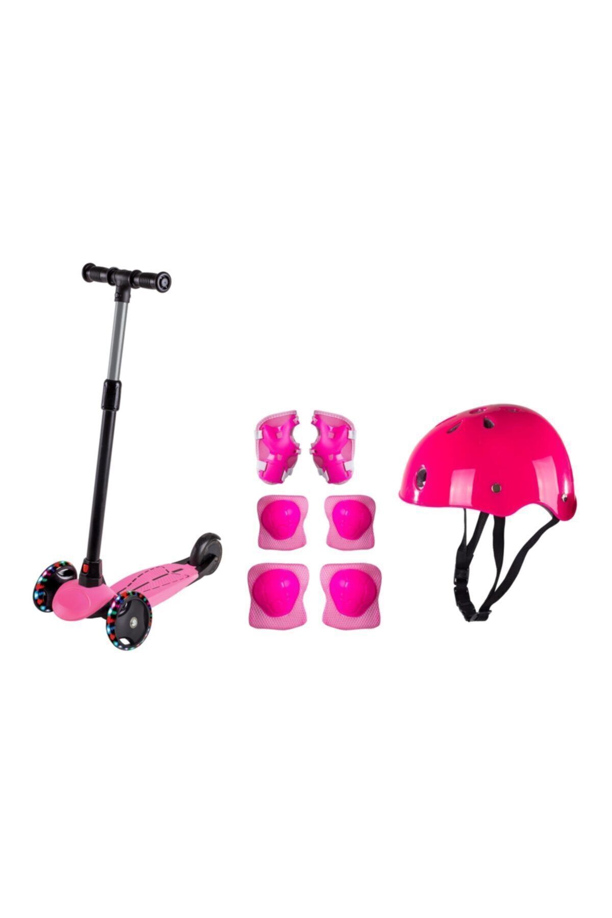 اسکوتر کودکان صورتی مردانه و زنانه اژدها کامل مجموعه چراغ LED Furkan Toys