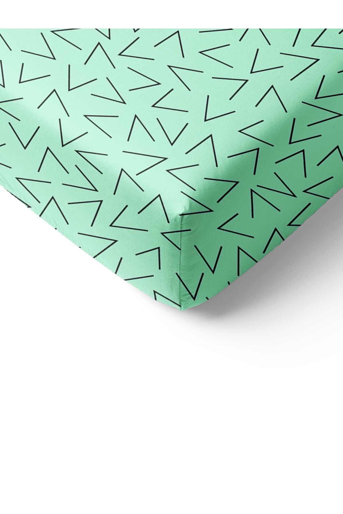 Evmila-Modern Patterned Printed Single Elastic Sheet Set 2
