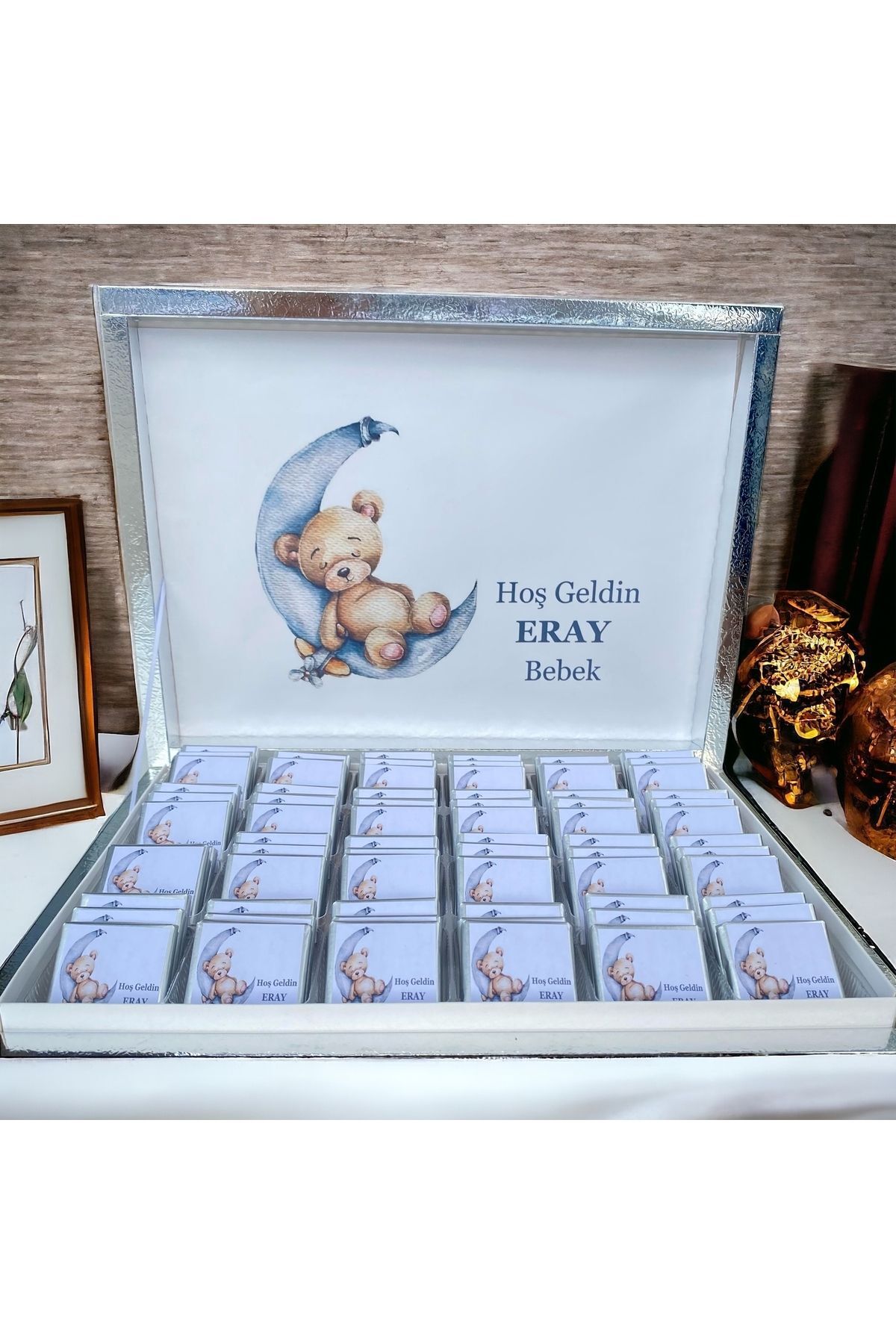 altıniz gıda (Elit çikolata)İsmli Bebek Çikolatası aydede 72li doğum-yaşgünü-hediyelik-mevlit çikolatası fotoğrafı 3 (önizleme)