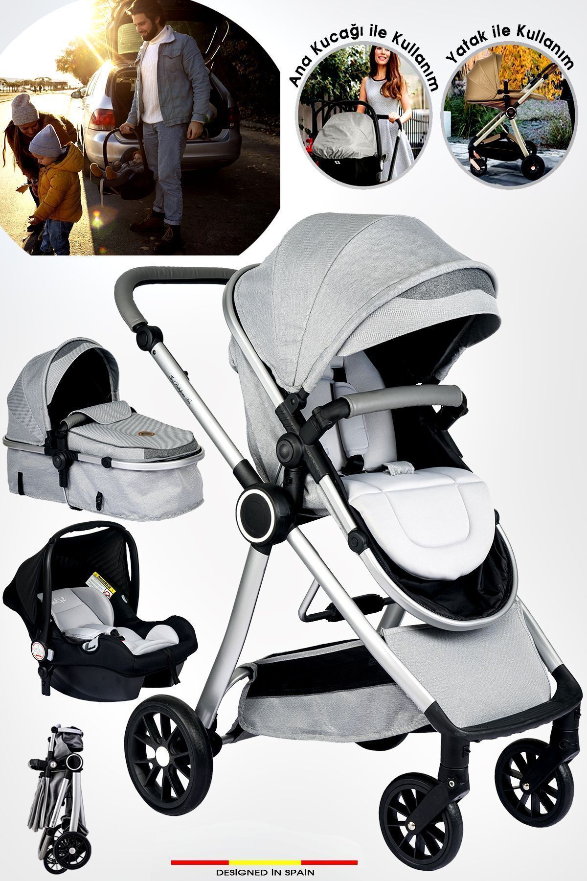 Детская коляска Baby Home 990 Neo 6 в 1 с системой путешествий